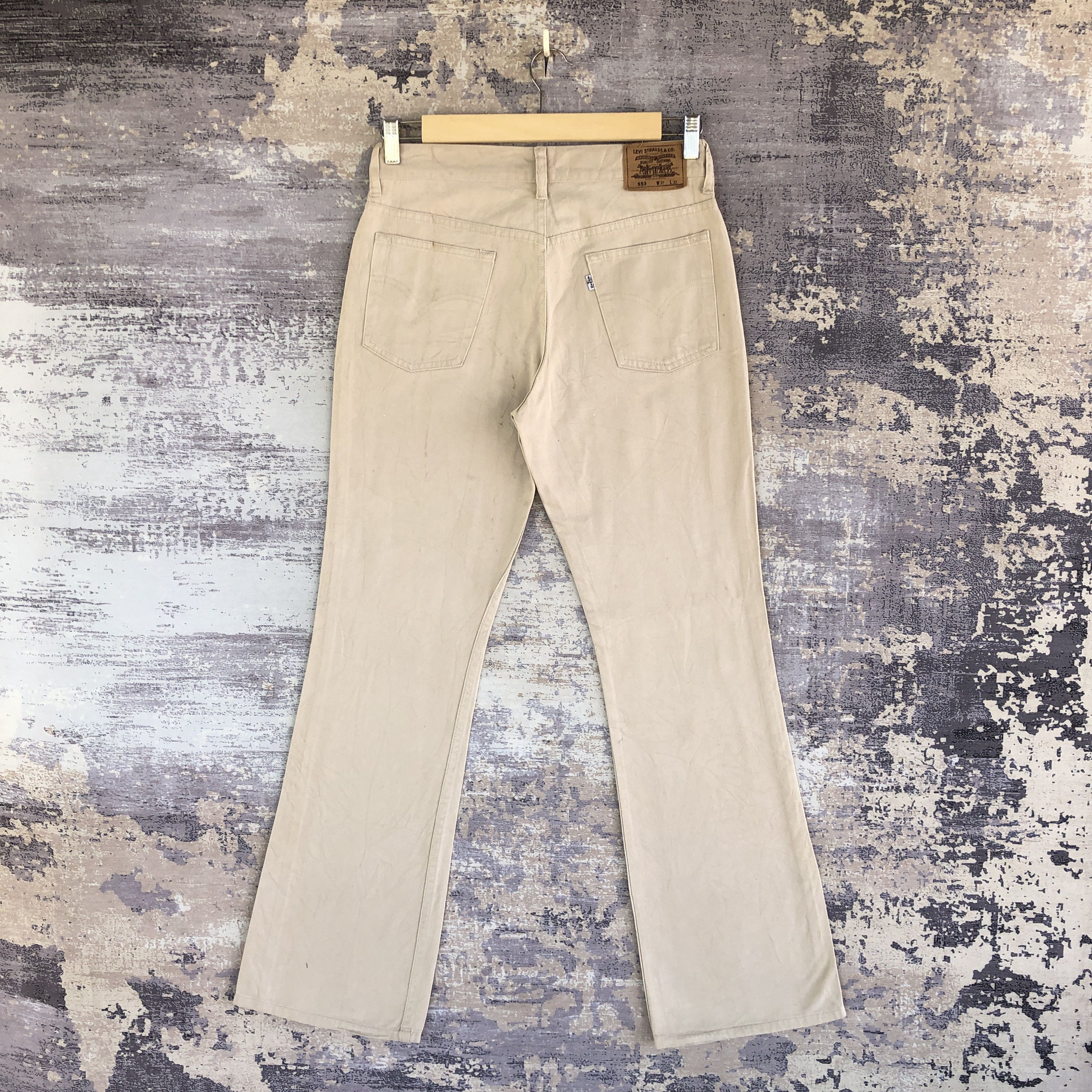 If Six Was Nine Vintage Levis 553 Bell Bottom Jeans Levi's Boot Cut Denim Size 28" / US 6 / IT 42 - 2 Thumbnail