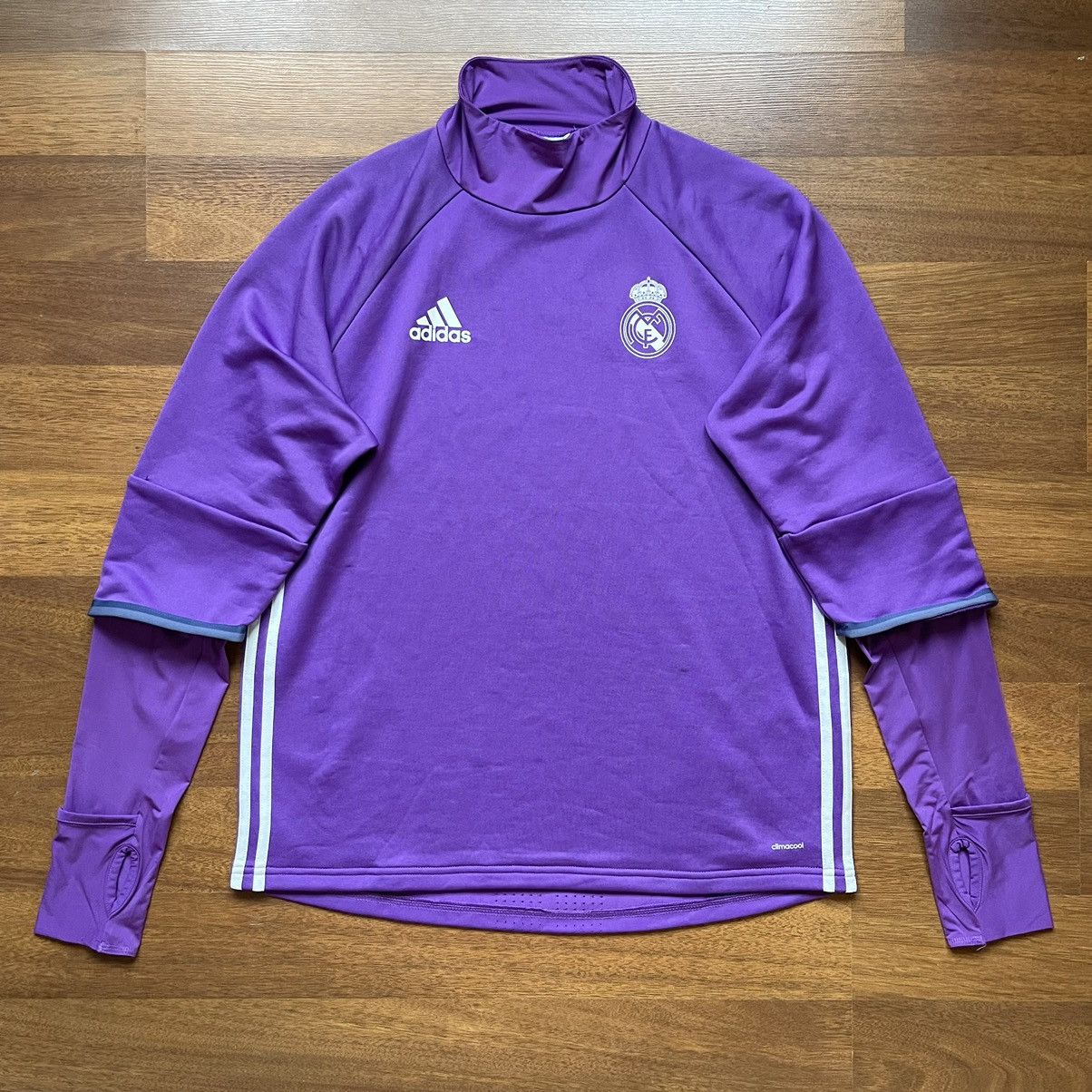 Adidas × Vintage REAL MADRID ADIDAS 2016/2017 FOOTBALL SOCCER TRACK TOP Size US L / EU 52-54 / 3 - 1 Thumbnail