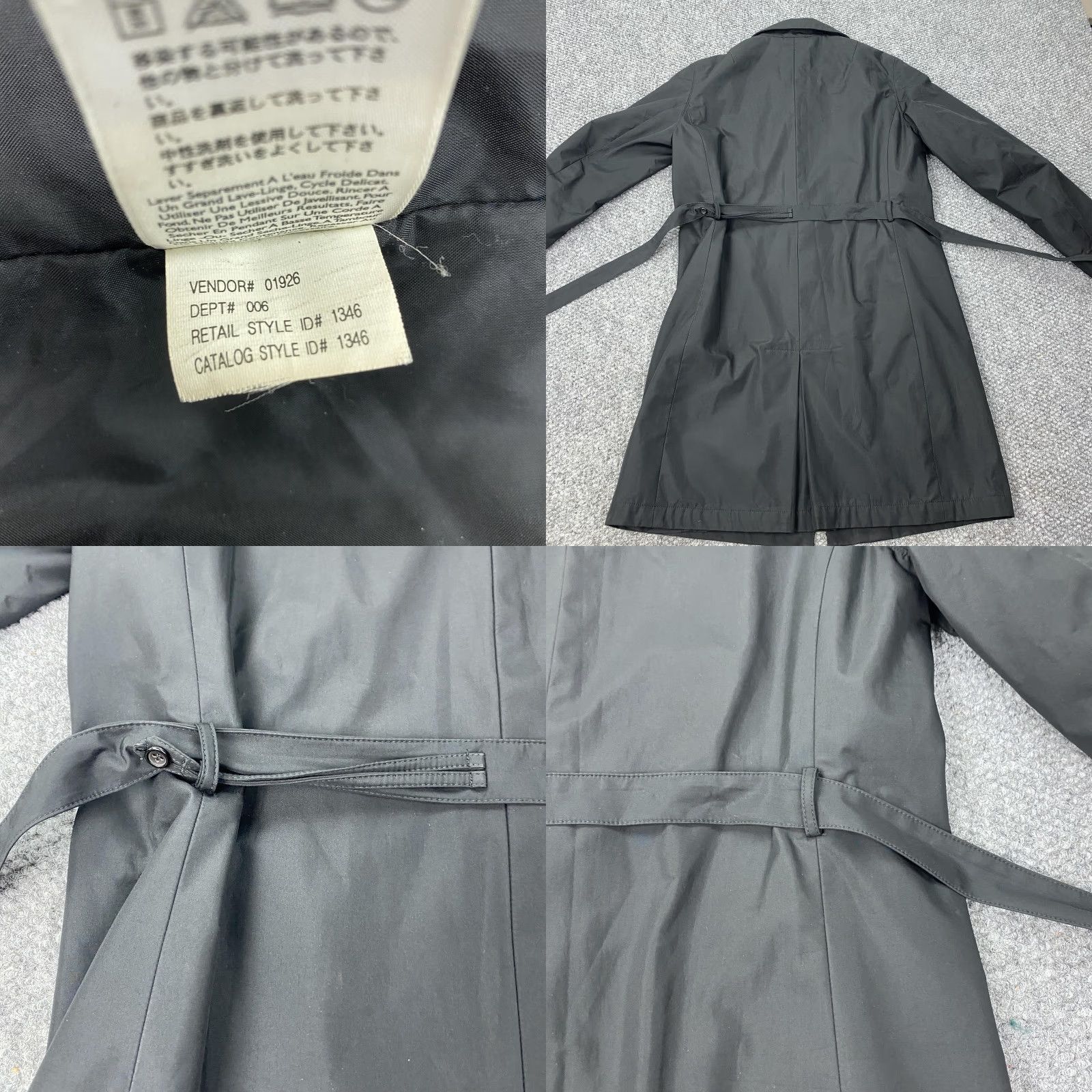 Eddie Bauer VINTAGE Eddie Bauer Coat Womens XS Black Belted Long Trench Nylon Lined Lightweight Size XS / US 0-2 / IT 36-38 - 8 Thumbnail