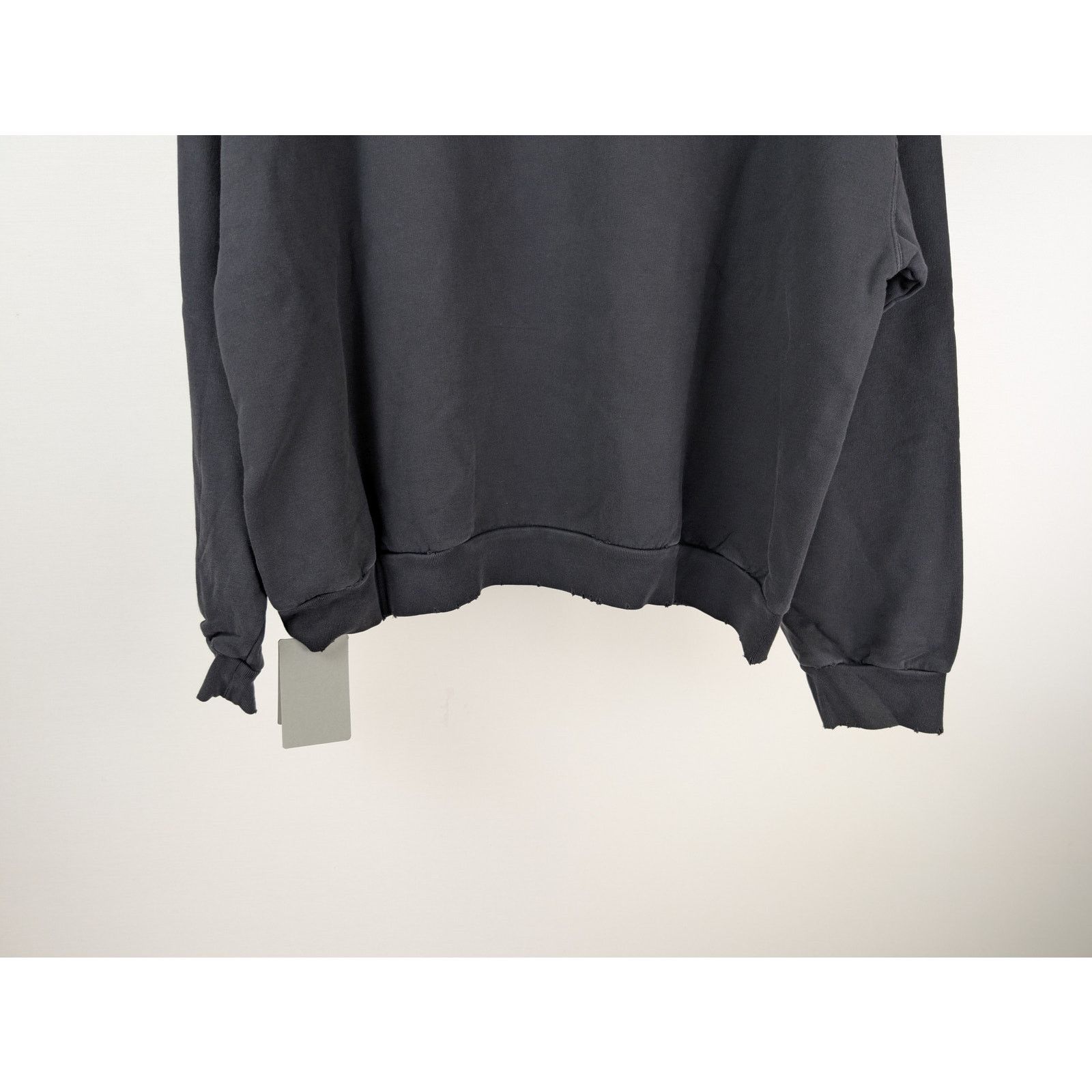 Balenciaga o1rshd1 DIY College No Pocket Medium Fit Hoodie Washed Black Size US M / EU 48-50 / 2 - 11 Thumbnail