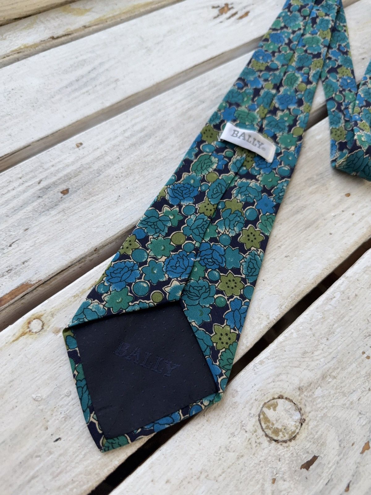 Bally × Japanese Brand Vintage Bally Floral Print Silk Tie luxury Italy Size ONE SIZE - 6 Thumbnail