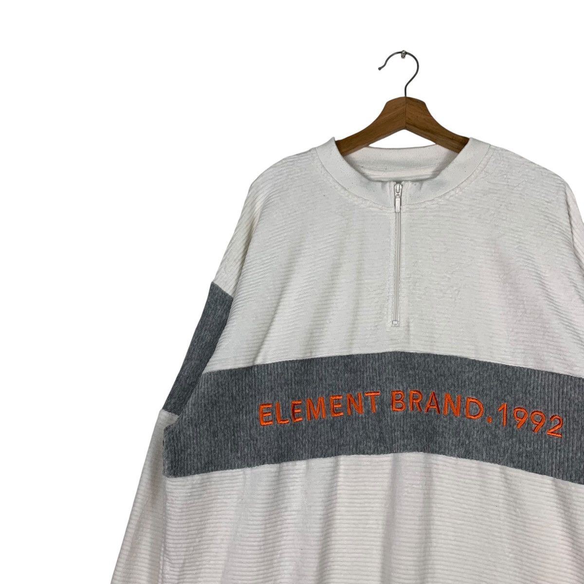 Element ELEMENT Embroidery Big Logo Half Zip Sweatshirt #1300-C58 Size US XL / EU 56 / 4 - 6 Thumbnail
