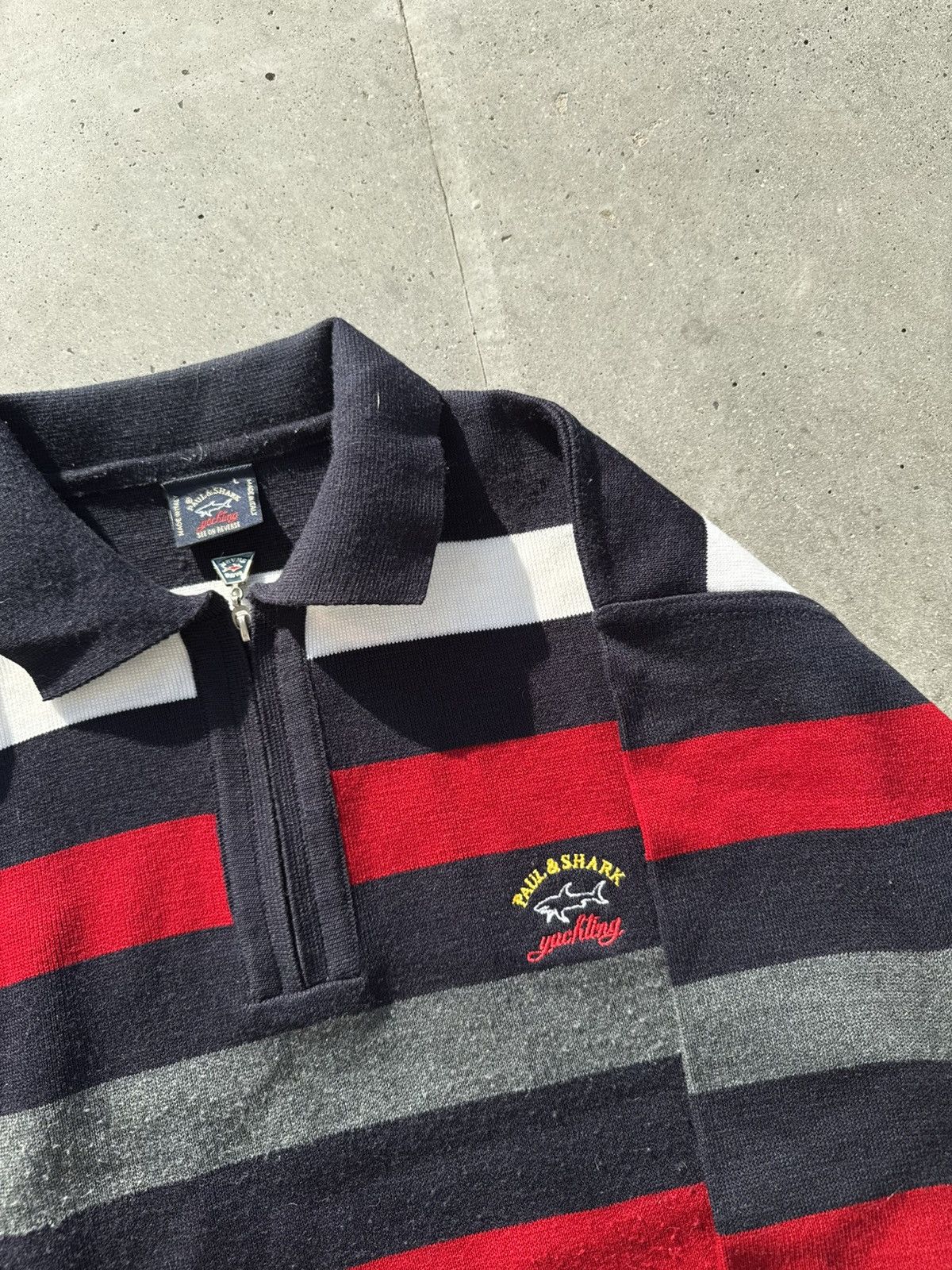 Paul & Shark Paul & Shark vintate 3/4 zip polo knit sweater knit jumper Size US L / EU 52-54 / 3 - 3 Thumbnail