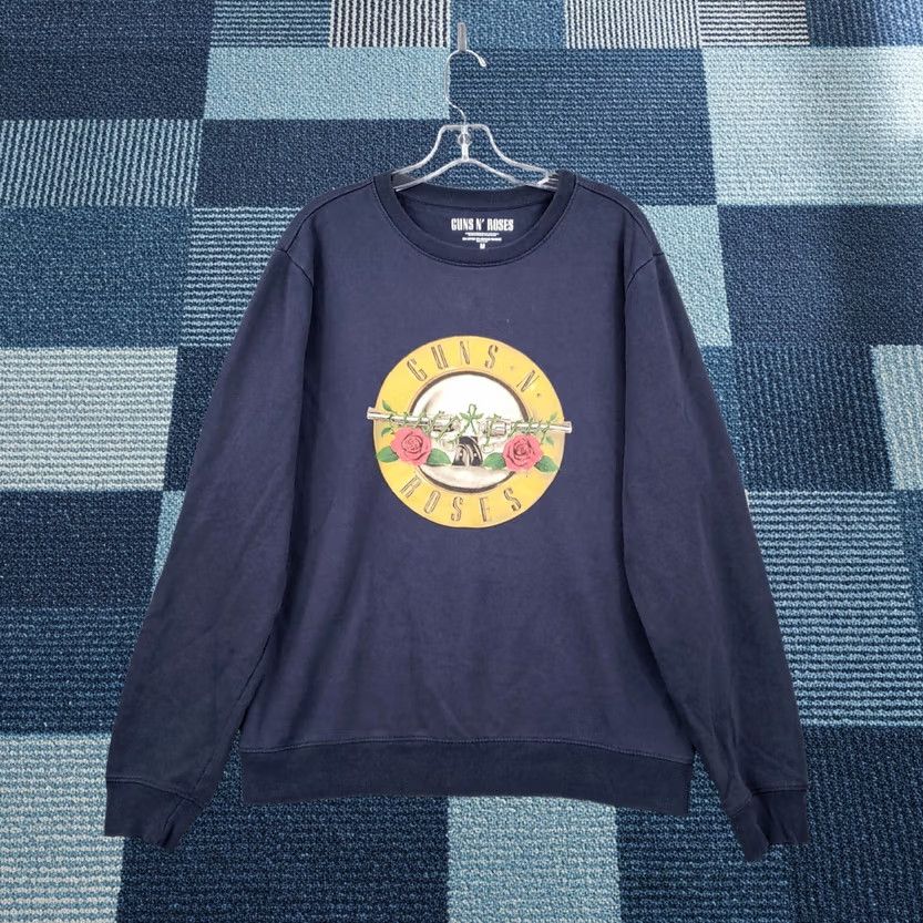 Vintage Guns N Roses Sweatshirt Mens M Medium Blue Graphic Print Rock Band Pullover Size US M / EU 48-50 / 2 - 1 Thumbnail