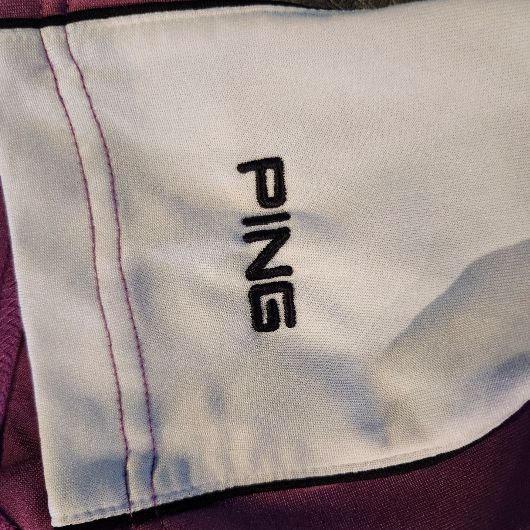 Vintage PING Golf Polo Shirt Men L Purple Pink Performance Short Sleeve Shirt Polo, Striped, Logo, Classic, Sports, Preppy Size US L / EU 52-54 / 3 - 5 Thumbnail