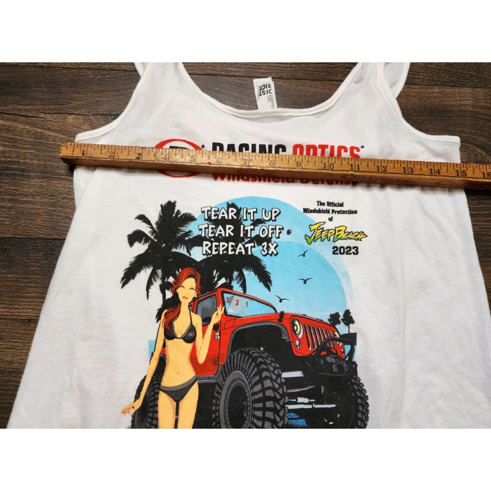 Vintage Womens District S White Beach Tank Top Scoop Neck Double-Sided Jersey Casual Size S / US 4 / IT 40 - 3 Thumbnail