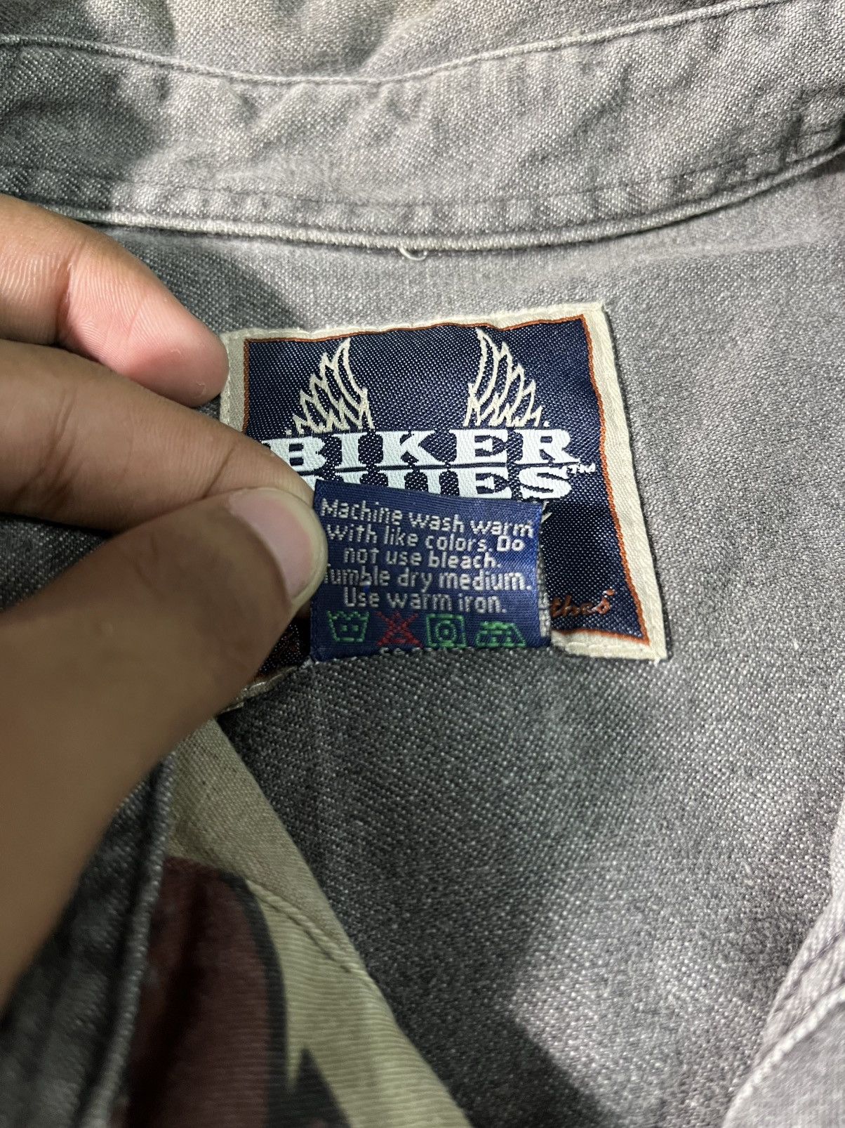 Harley Davidson HARLEY DAVIDSON BLACK DENIM BIKER BLUES METAL BUTTON L Size US XL / EU 56 / 4 - 8 Thumbnail