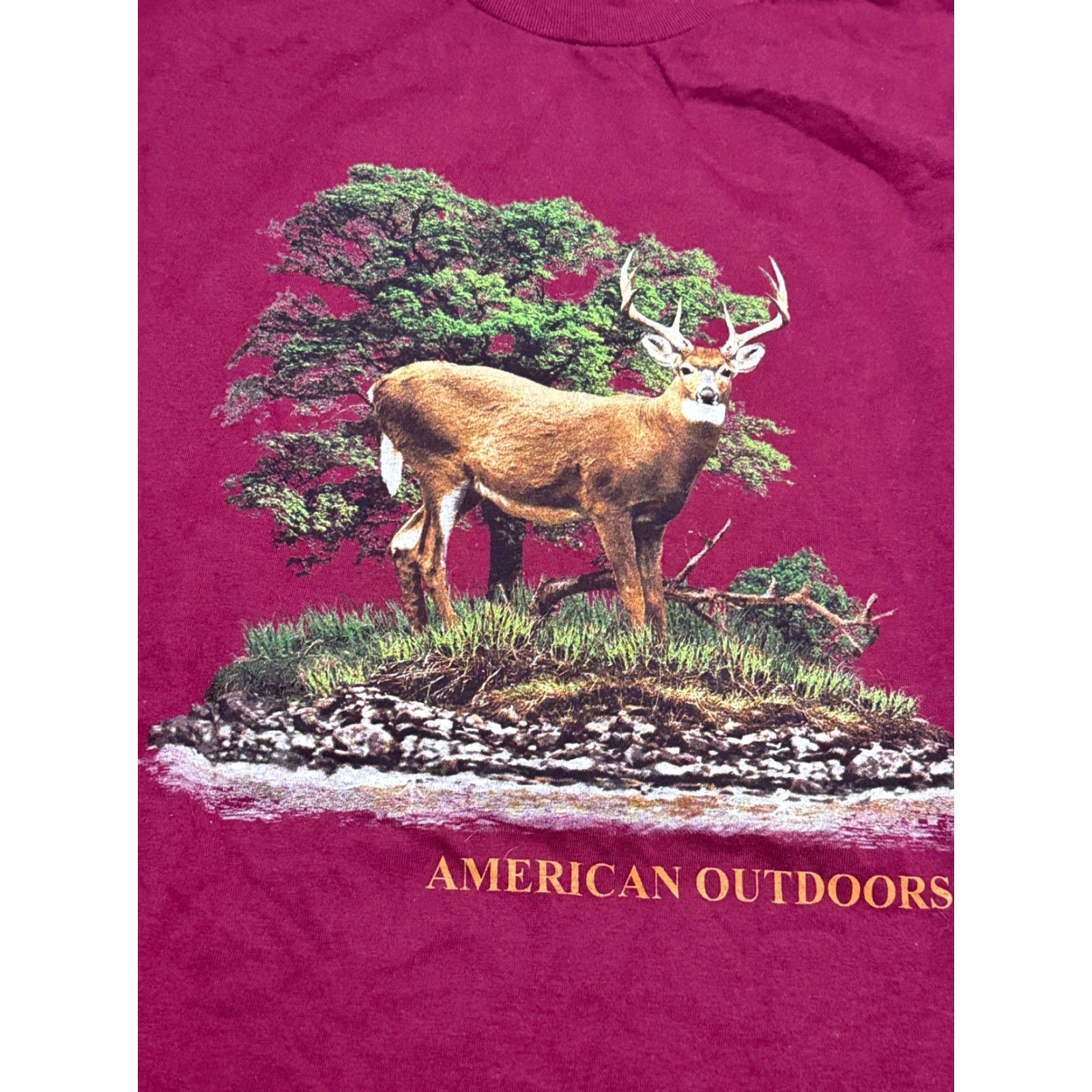 AAA VINTAGE Alstyle Apparel & Activewear Shirts 4XL Maroon American Outdoors Deer Shirt Men 4XL Red Modern Seasonal Women Men Boys Girls Size US XXL / EU 58 / 5 - 4 Thumbnail