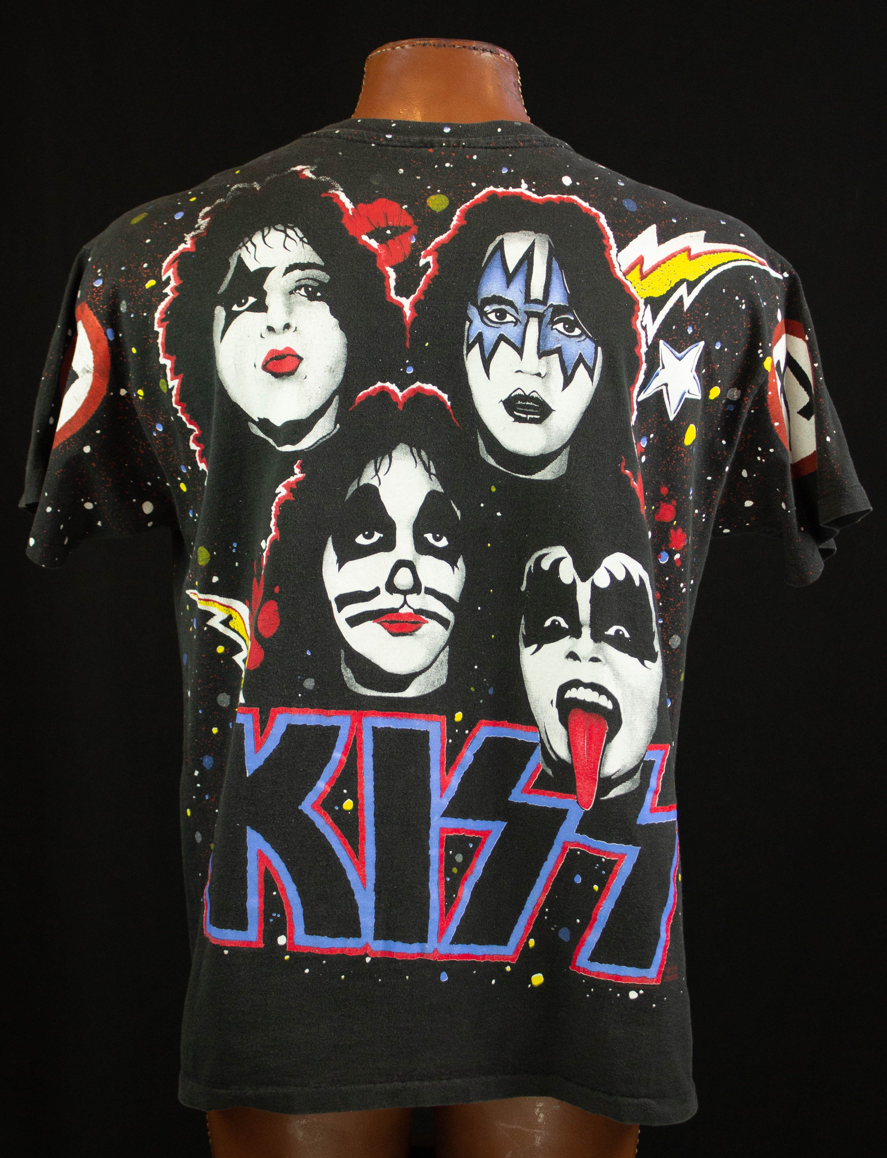 Vintage KISS Concert T Shirt 1992 All Over Print Winterland Tops