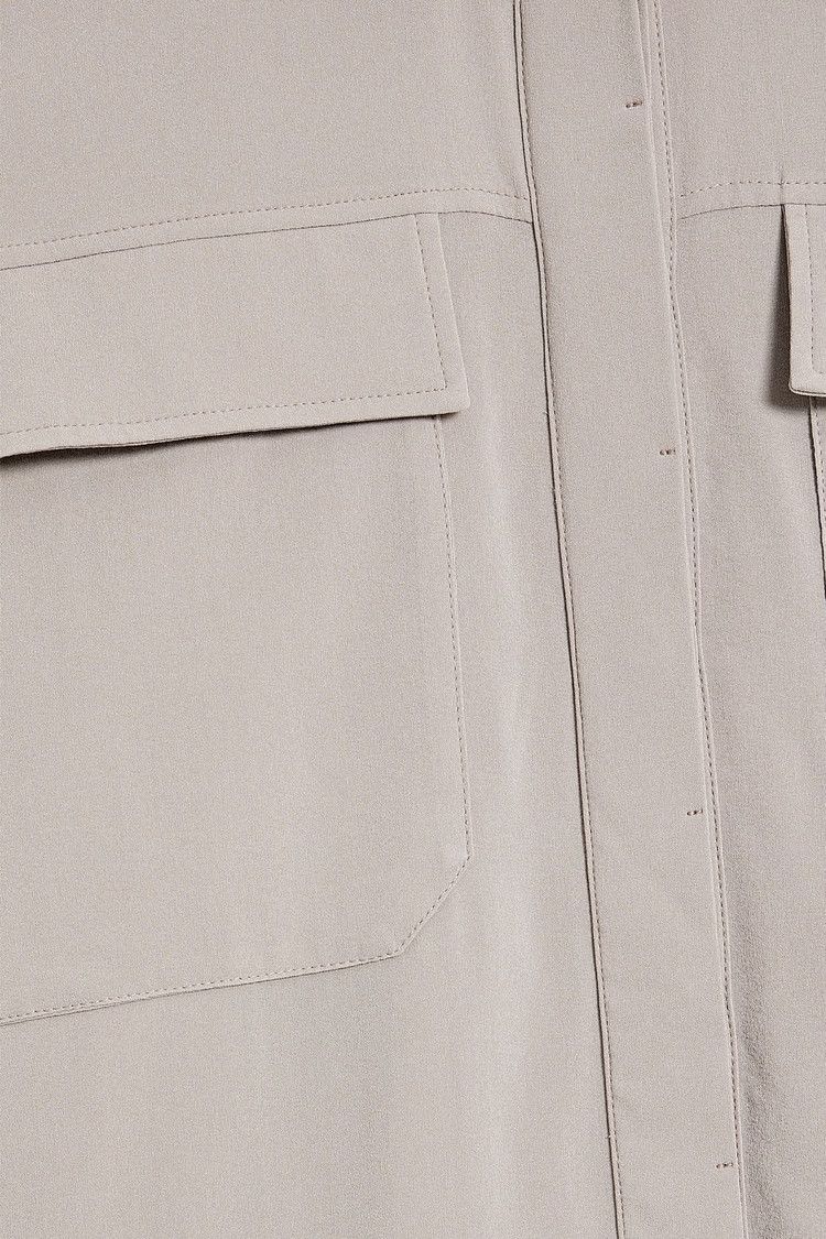 Brunello Cucinelli o1y0725 Safari Shirt in Gray Size L / US 10 / IT 46 - 4 Thumbnail