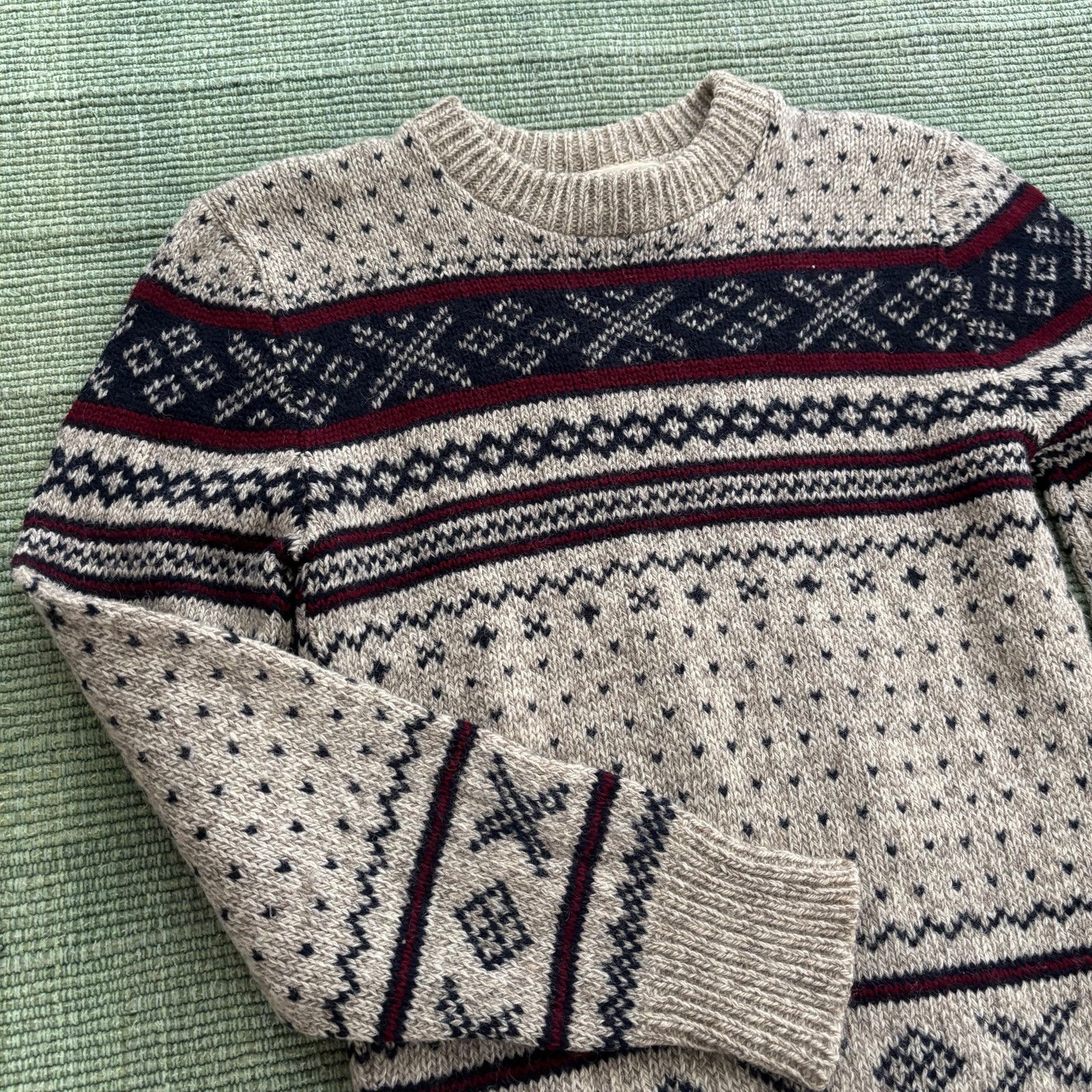 Sears × Vintage Vtg 70s Wool Knit Winter Pattern Sears Fieldmaster Sweater Size S / US 4 / IT 40 - 4 Thumbnail