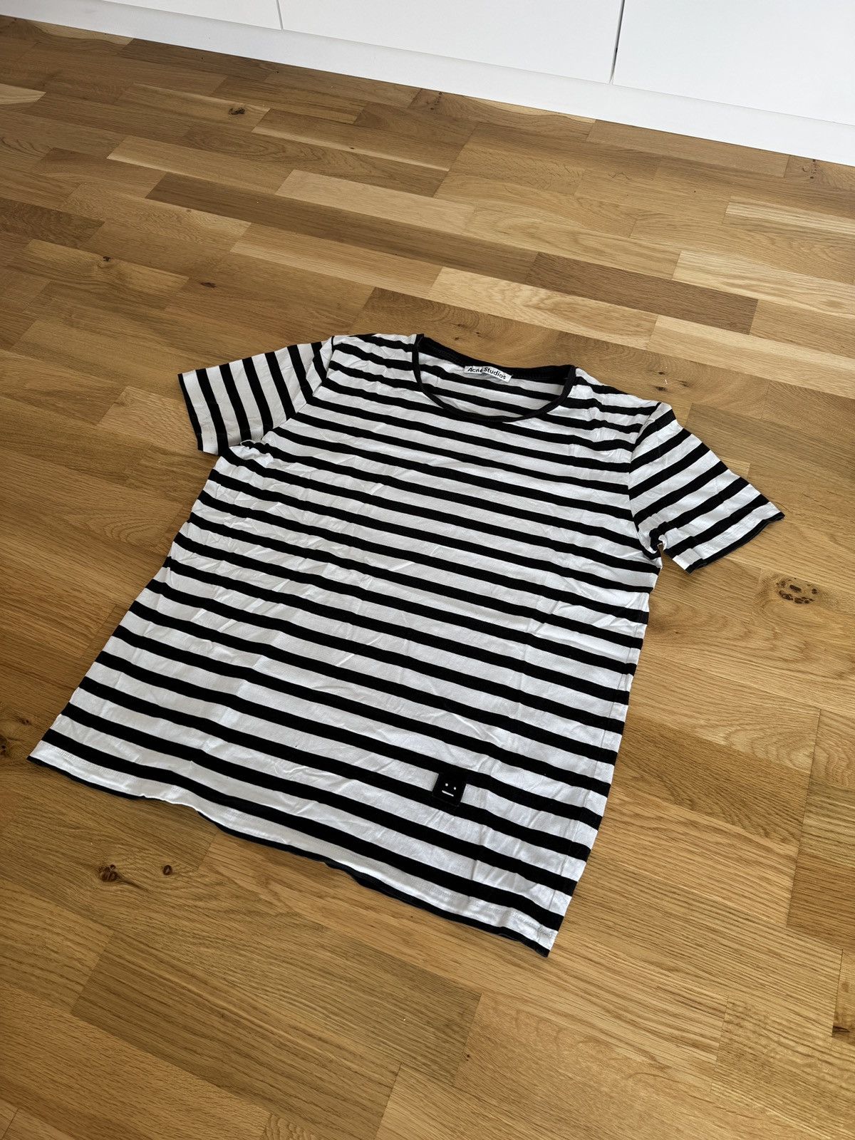 Acne Studios Acne Studios face striped Rigoletto t-shirt PSS16 Size L / US 10 / IT 46 - 1 Thumbnail