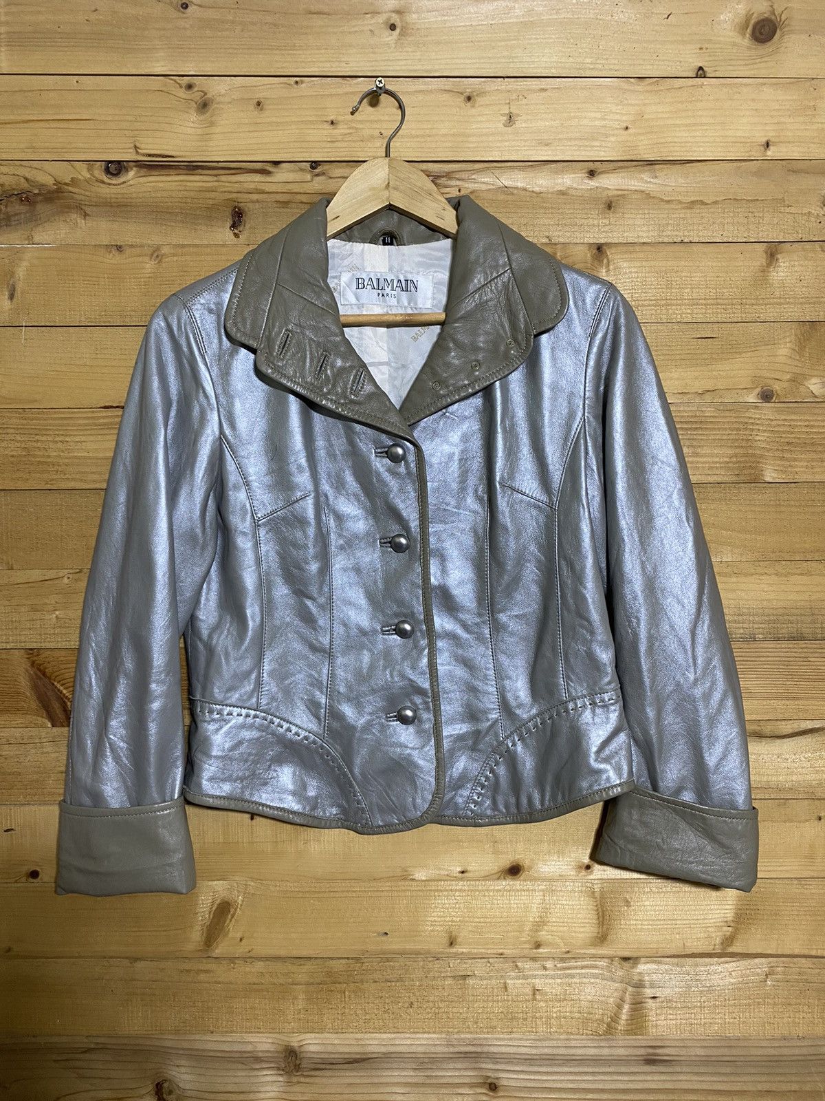 Balmain Offernow🔥Vintage balmain paris leather jacket Size S / US 4 / IT 40 - 2 Thumbnail