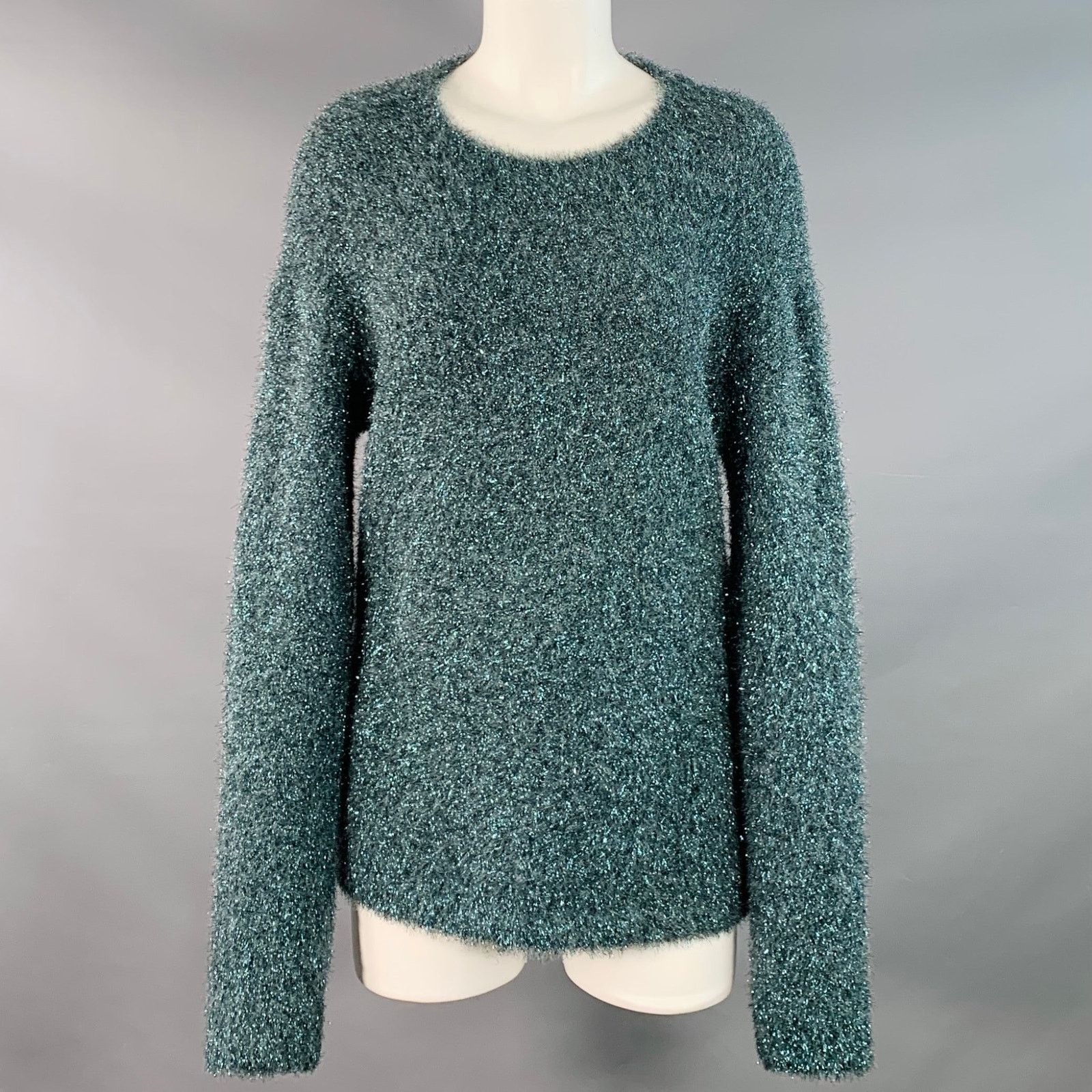 Sies Marjan Size XS Metallic Green Polyamide Blend Crew Neck Pullover Size XS / US 0-2 / IT 36-38 - 1 Thumbnail