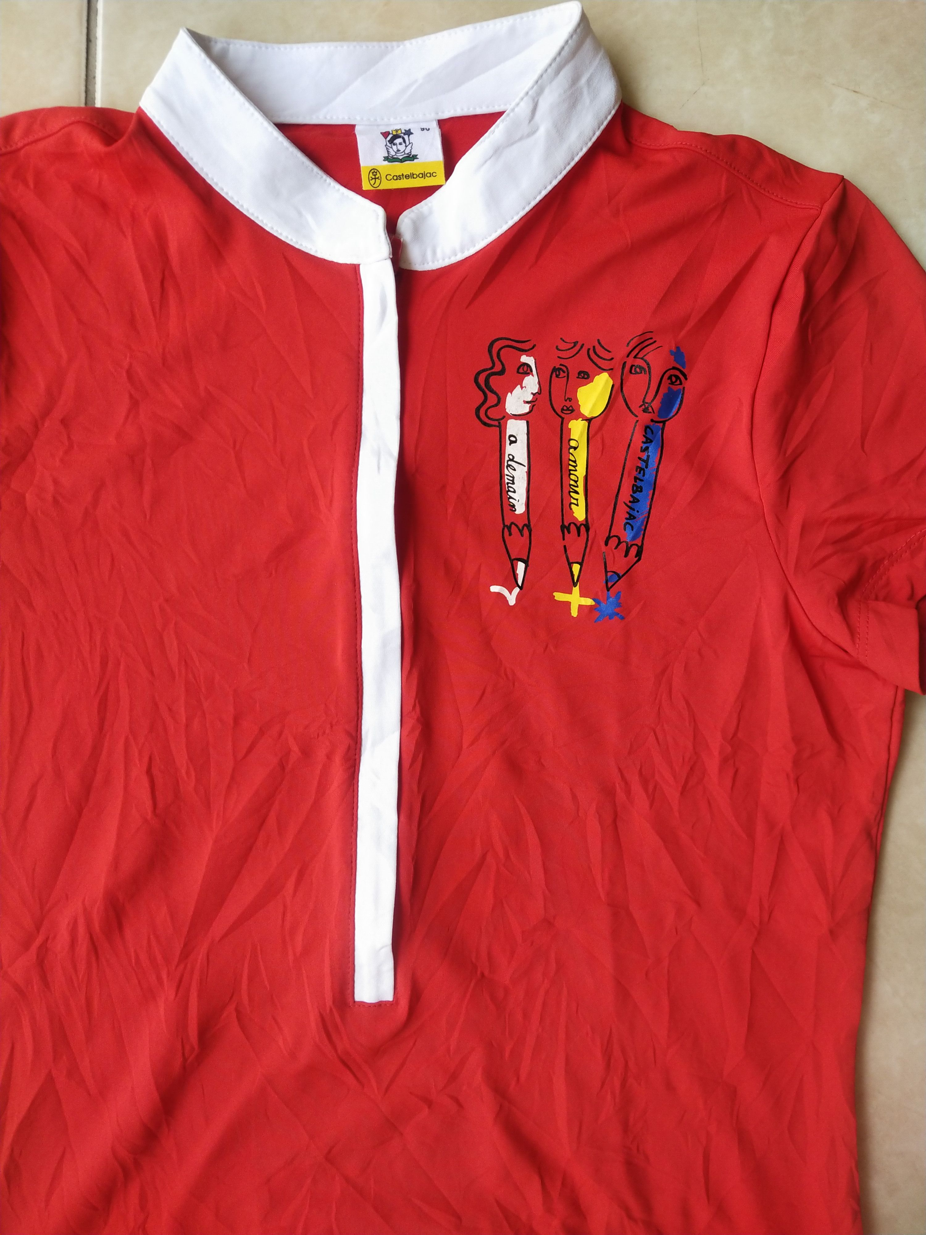 Jean Charles De Castelbajac JC de Castelbajac Golf Pop Art Embroidery Red Polo Shirt Size S / US 4 / IT 40 - 2 Thumbnail