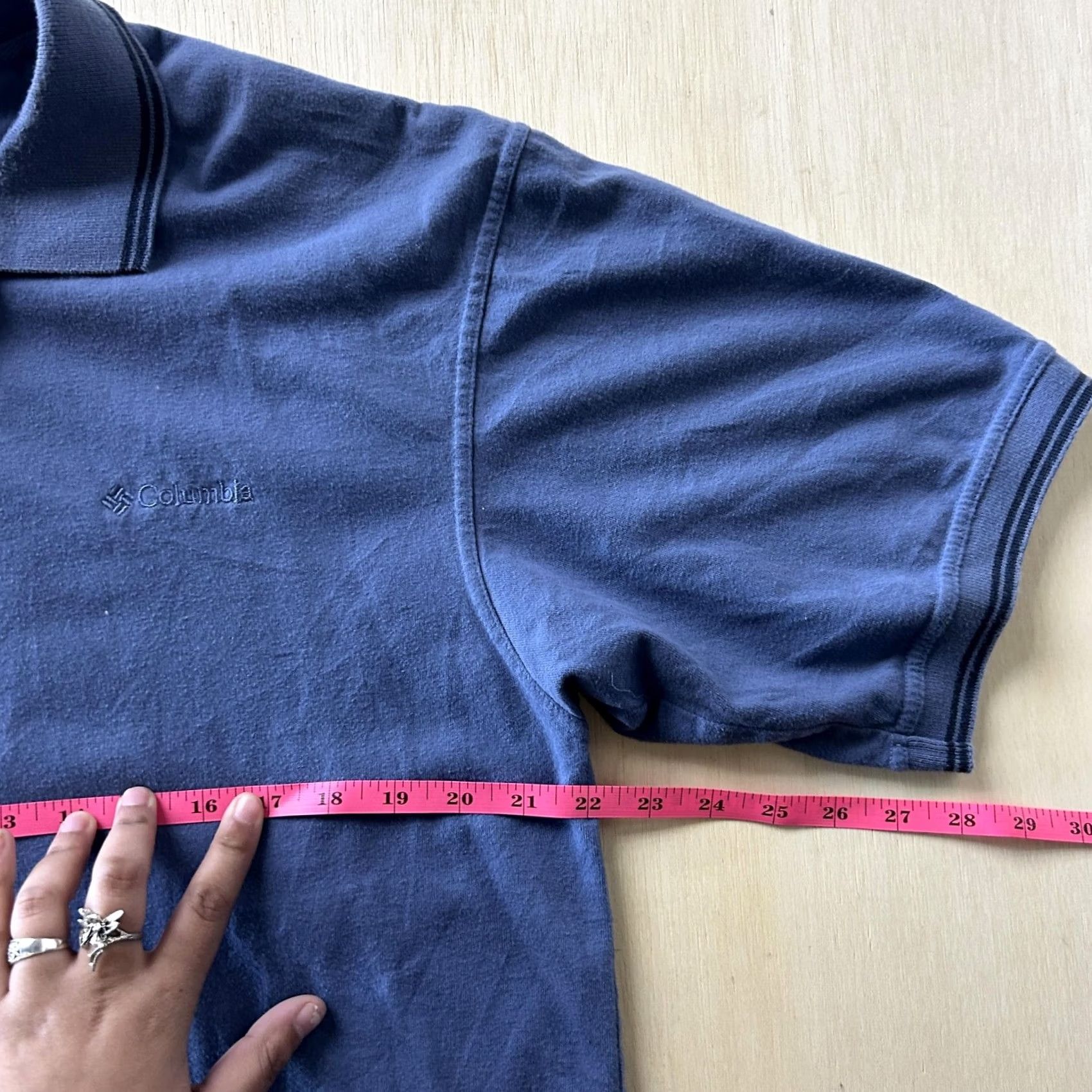 Vintage Columbia Polo Shirt Mens L Blue 100% Cotton Short Sleeve Casual Knit Size US L / EU 52-54 / 3 - 6 Thumbnail