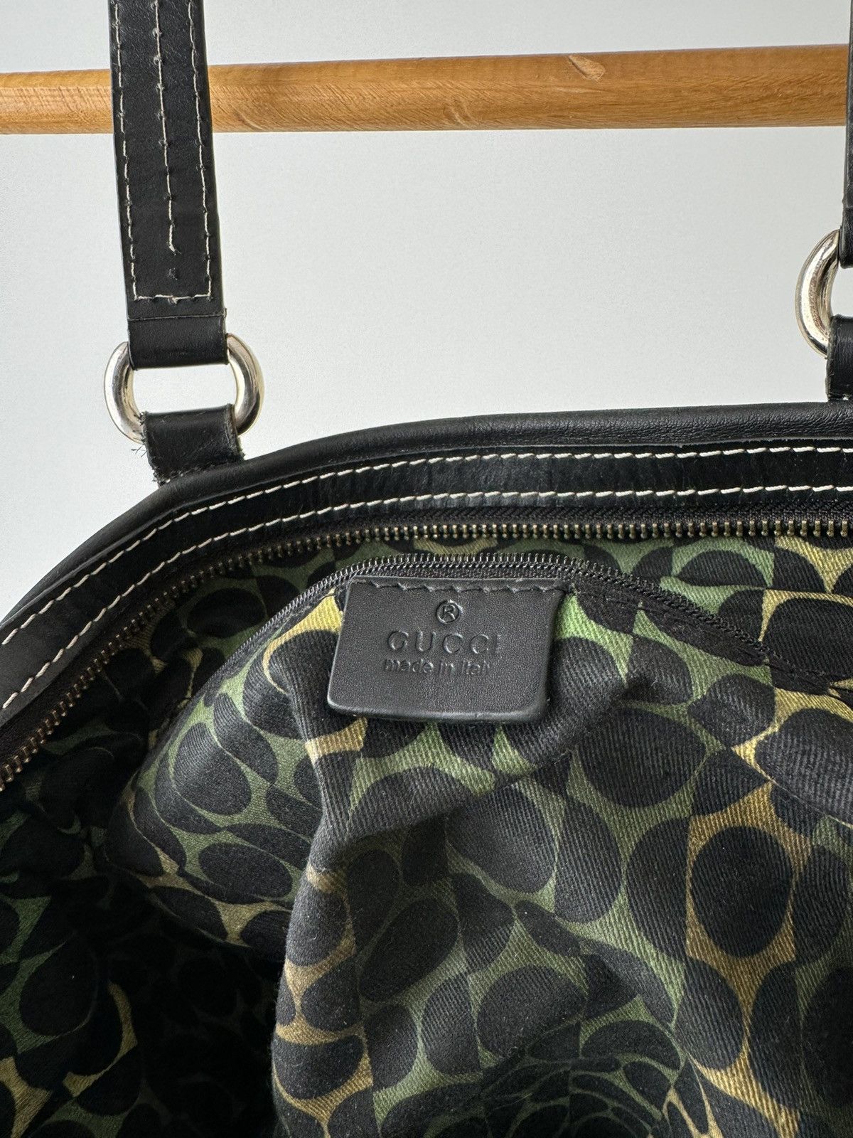 Gucci × Vintage Gucci Duchessa Black Leather Tote Handbag Size ONE SIZE - 9 Thumbnail