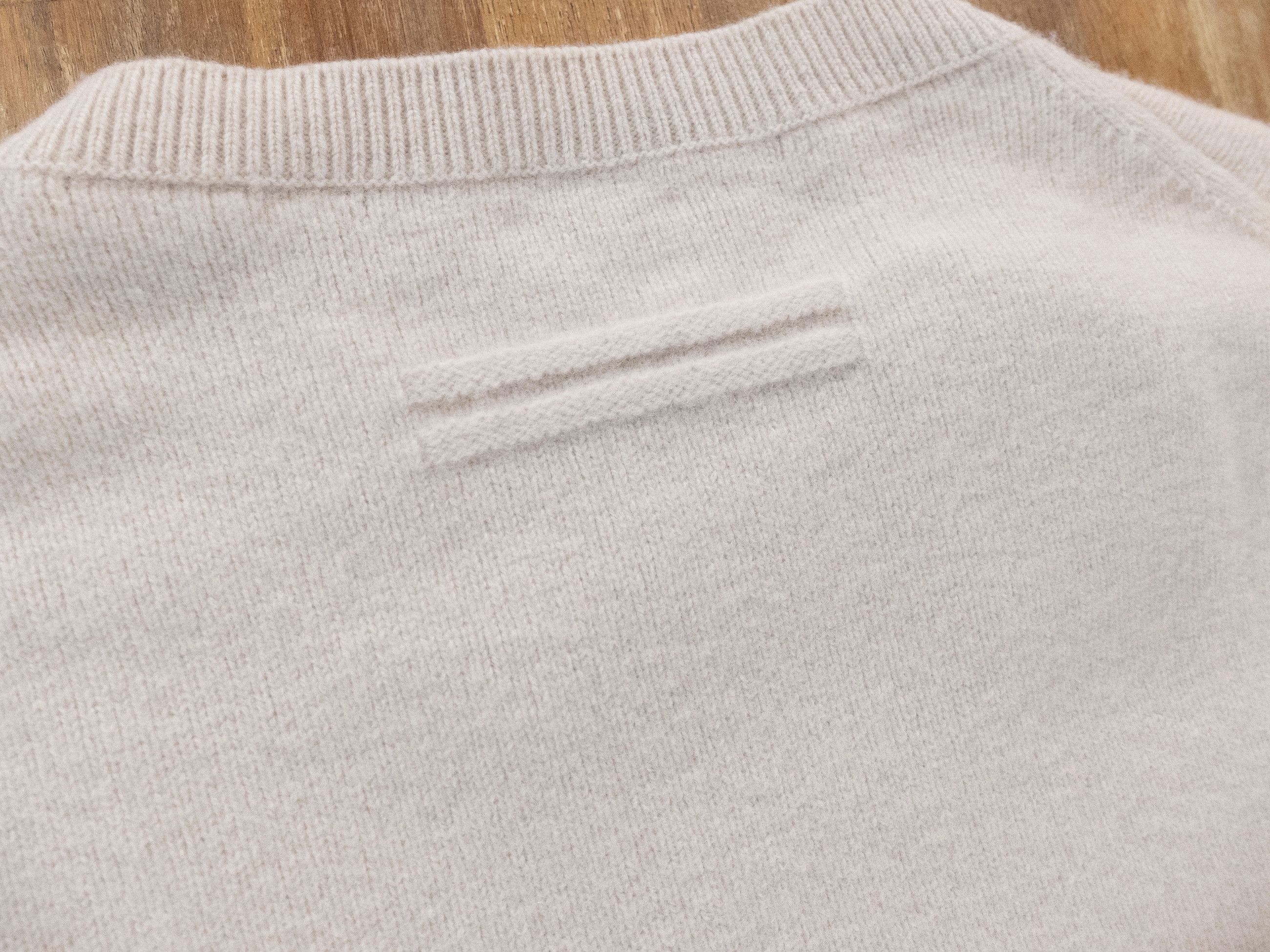 Ermenegildo Zegna ZEGNA ecru white wool cashmere crewneck sweater XL / 54 Size US XL / EU 56 / 4 - 10 Thumbnail