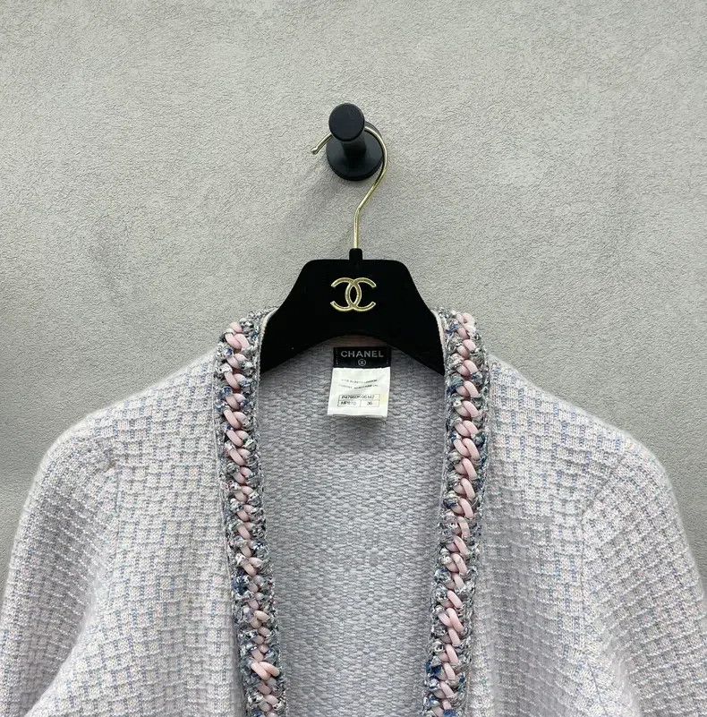Chanel Chanel Pink-purple knitted cardigan coat Size XS / US 0-2 / IT 36-38 - 4 Thumbnail