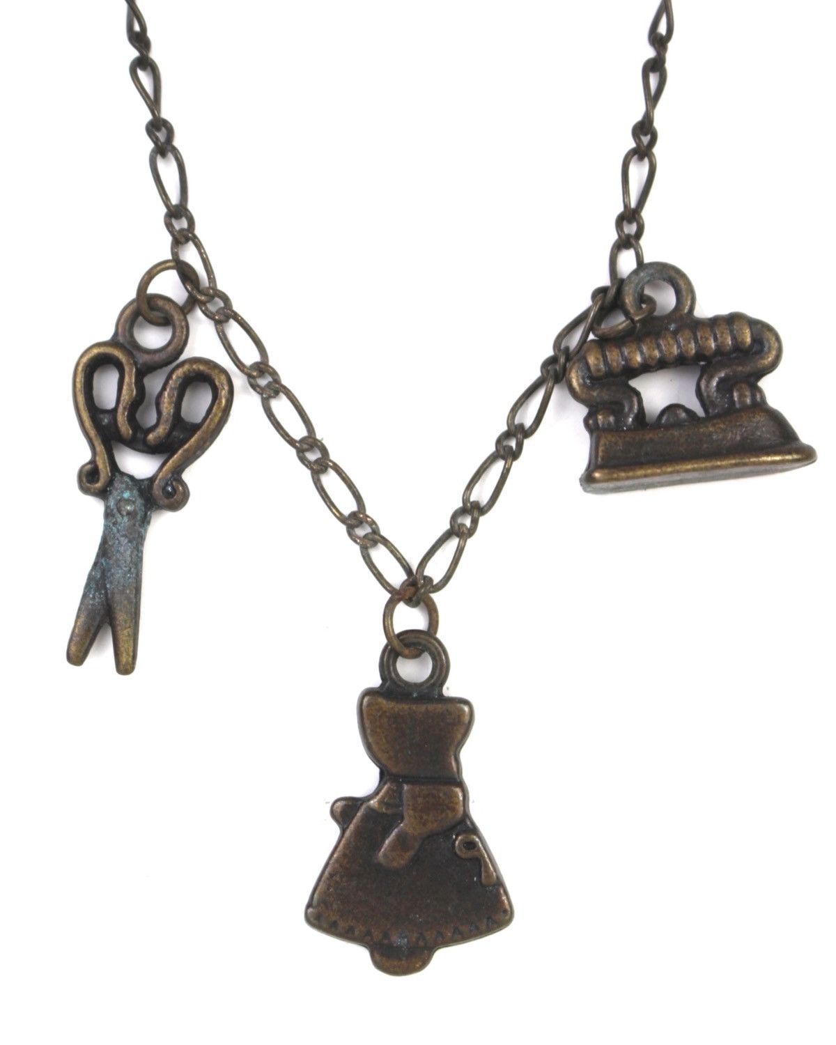 Vintage 1990S JAPANESE MADE BLACKSMITH SOUVENIR BRASS NECKLACE Size ONE SIZE - 1 Thumbnail