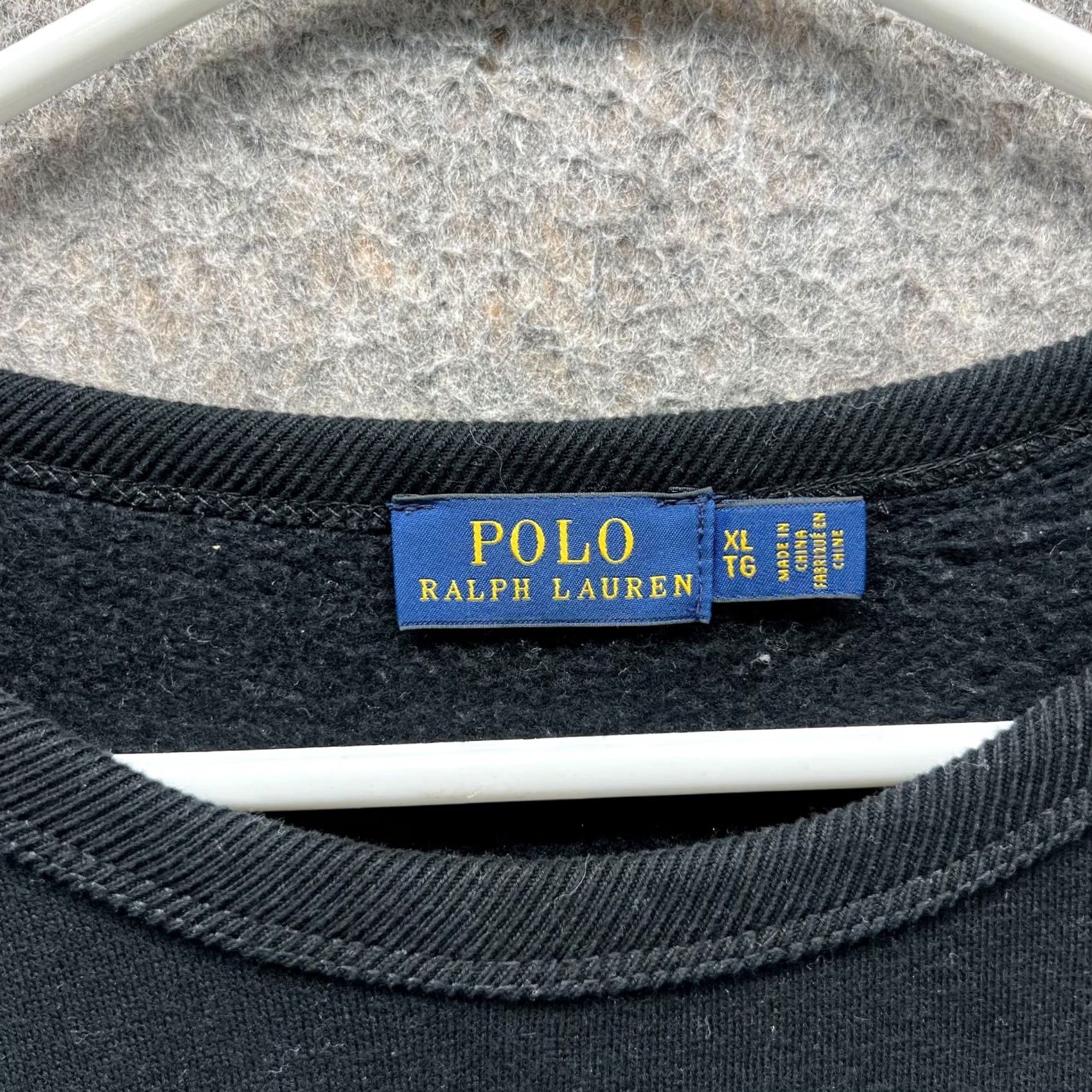Ralph Lauren VINTAGE Ralph Lauren Sweater Women XL Black Crewneck Pullover Fleece All Seasons, Logo, Regular Fit Size XL / US 12-14 / IT 48-50 - 3 Thumbnail