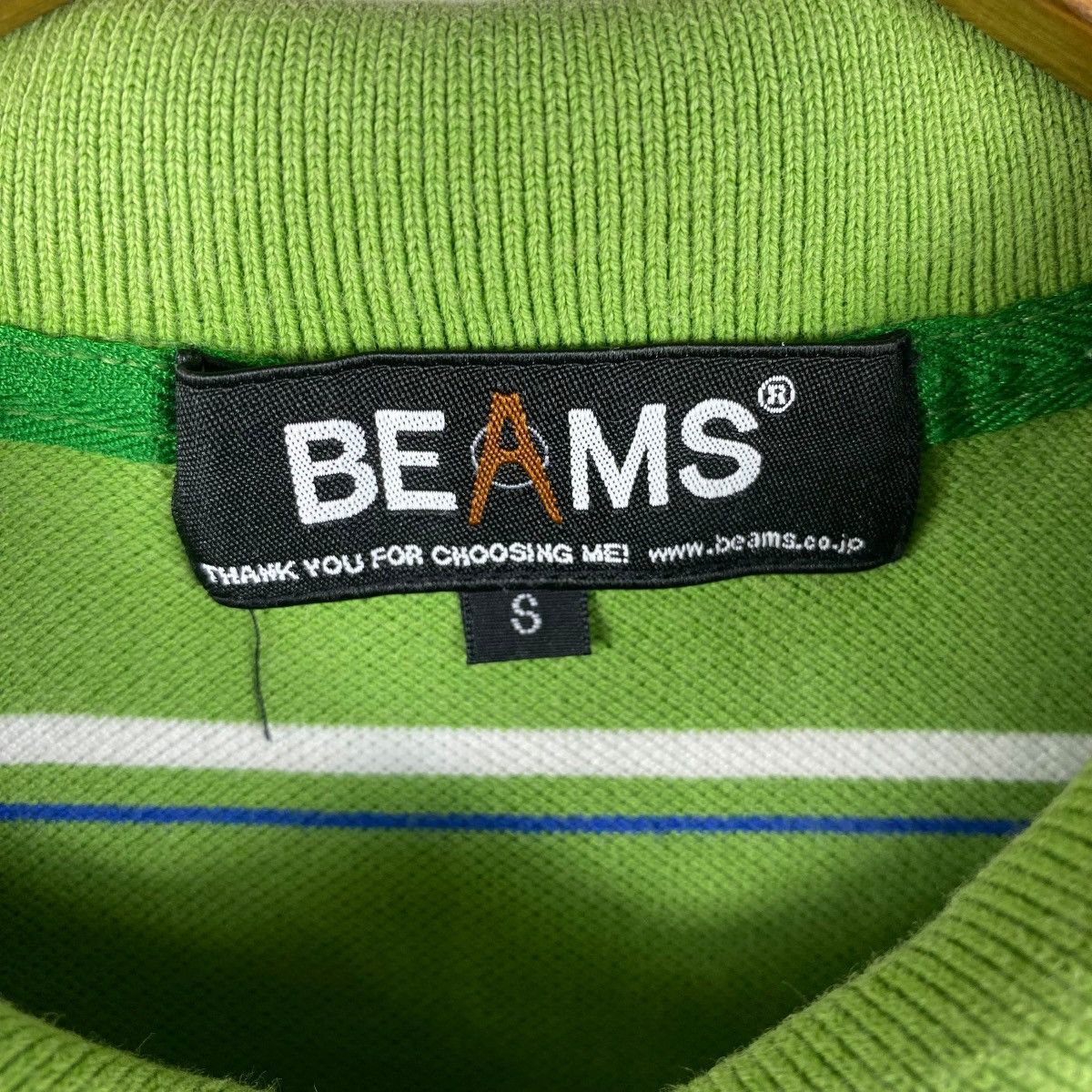 Beams Japan Japanese Brand BEAMS Green Striped Ss Polo Shirt Small Size Size US S / EU 44-46 / 1 - 5 Thumbnail