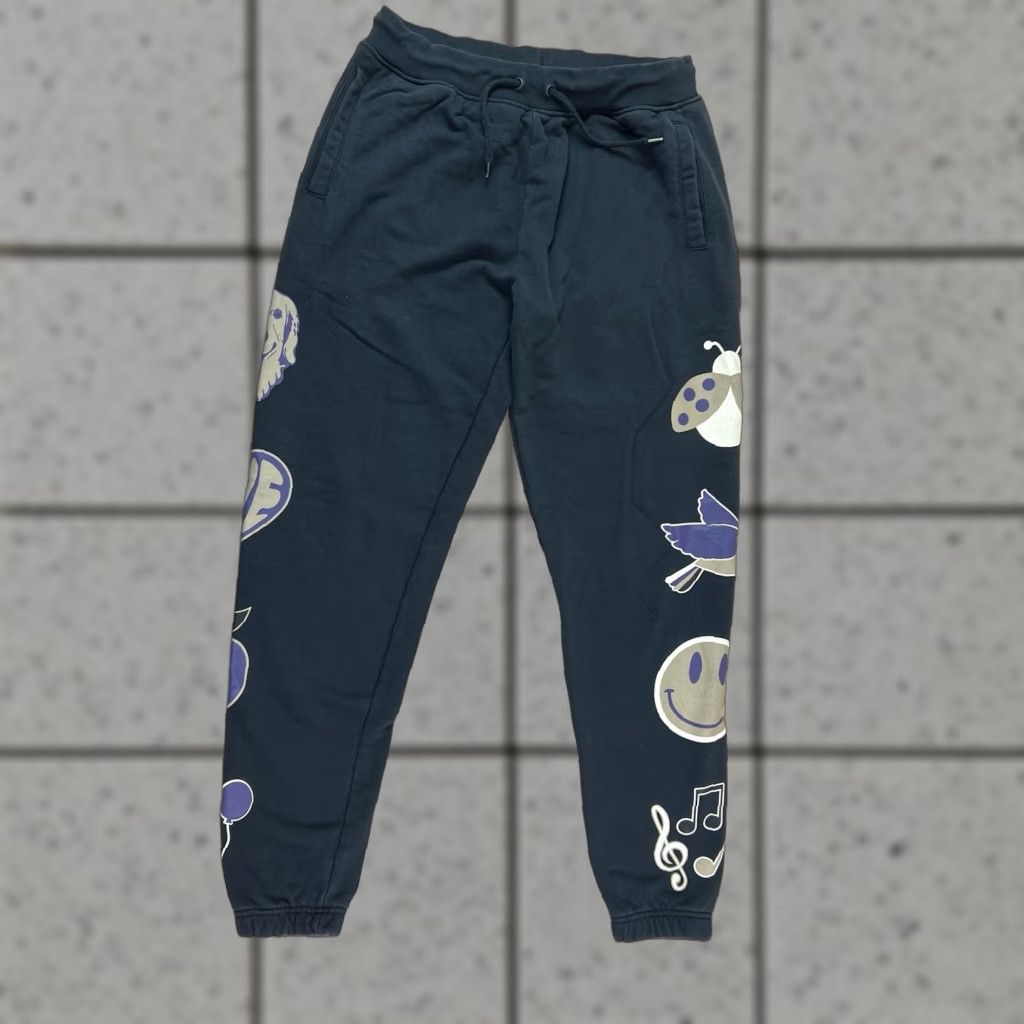 Kappa Kappa Womens Pants Jogger Drawstring Heart Logo Graphic Print Multicolor L Hearts Dogs Large Size 36" / US 14 / IT 50 - 1 Thumbnail