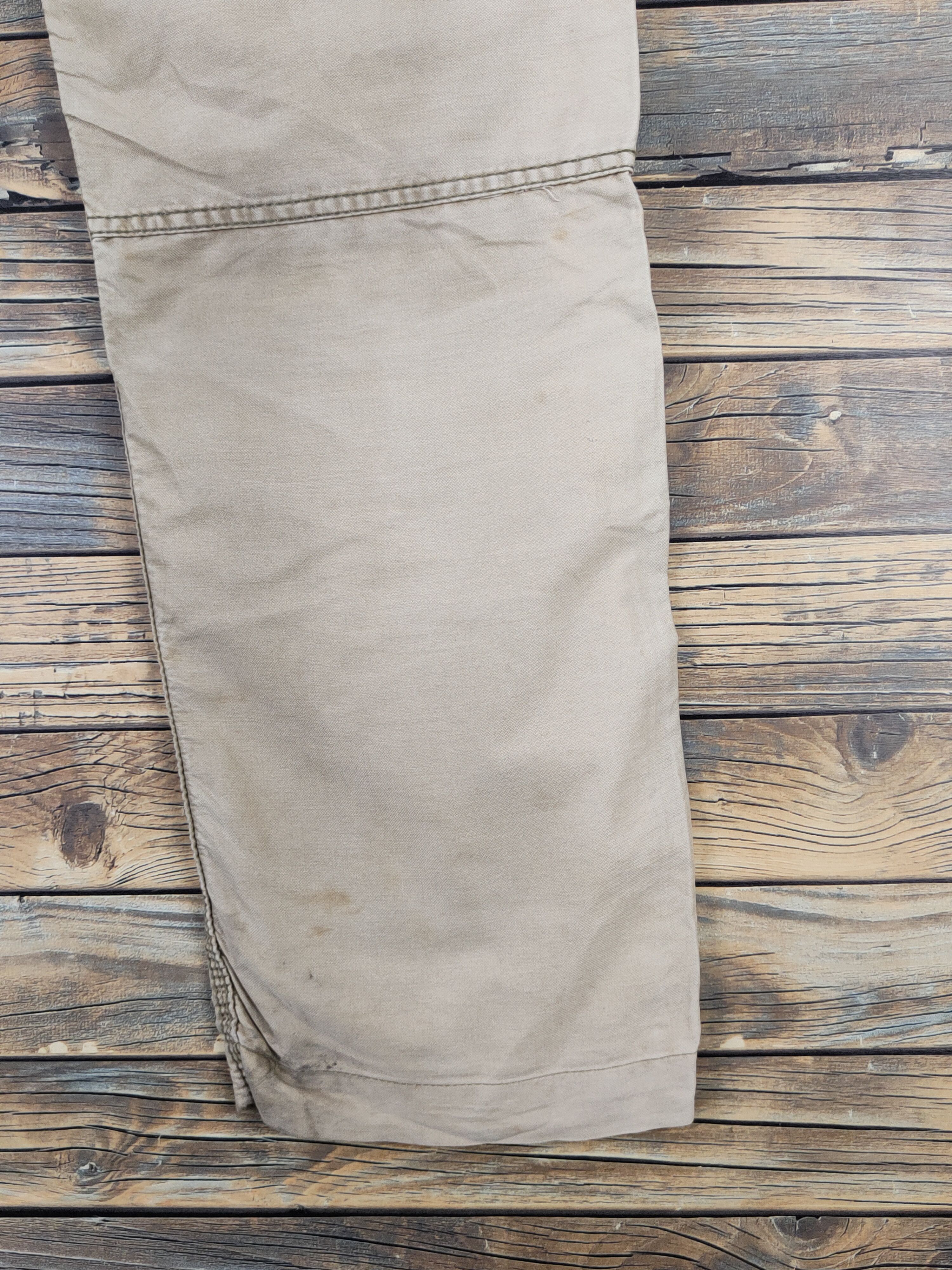 Japanese Brand Back Number Beige Multipocket Tactical Cargo Pants #W1503 Size US 33 - 11 Thumbnail