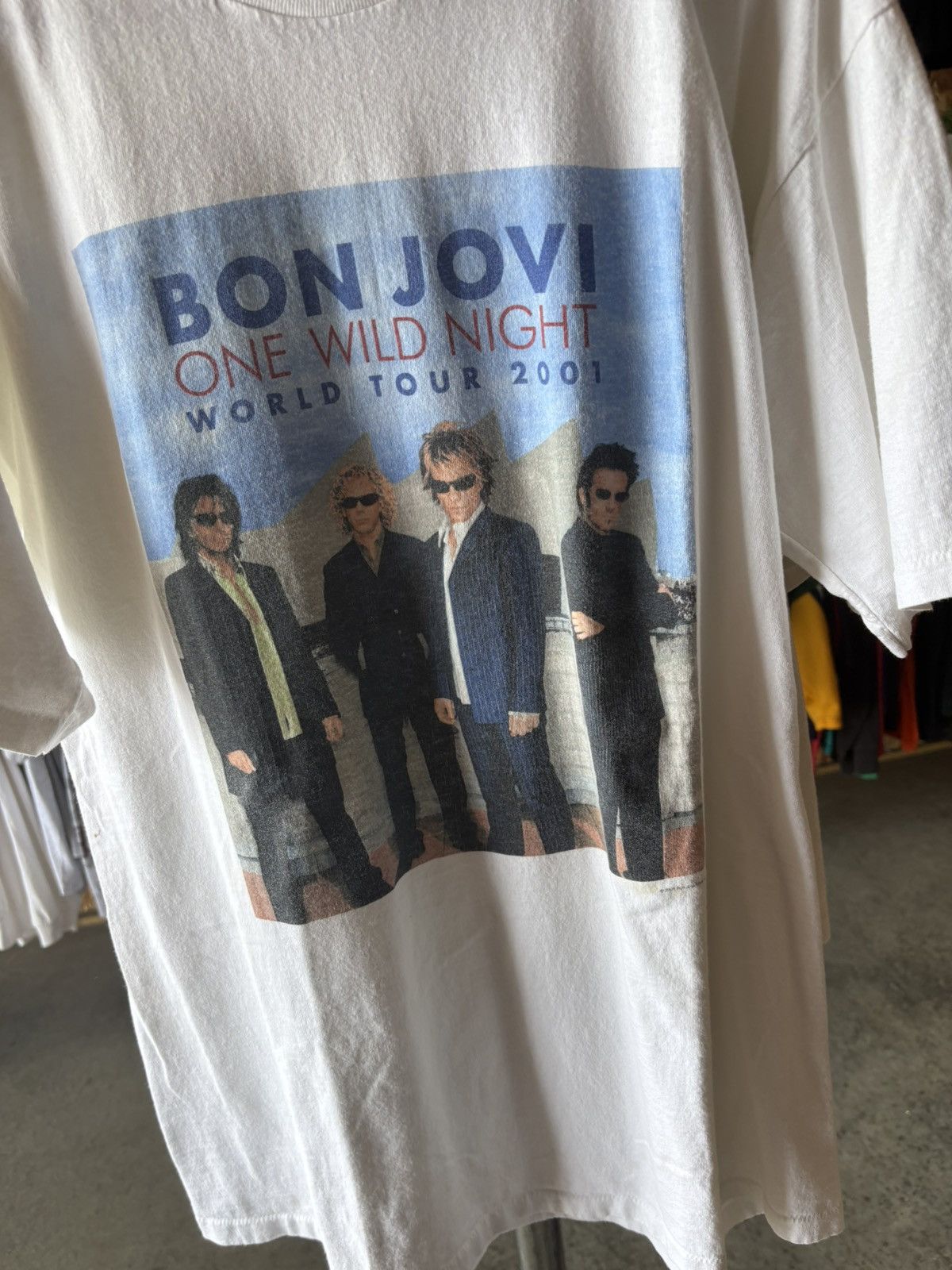 Band Tees 2001 Bon Jovi One wild Night Tour T-Shirt Size US XL / EU 56 / 4 - 3 Thumbnail