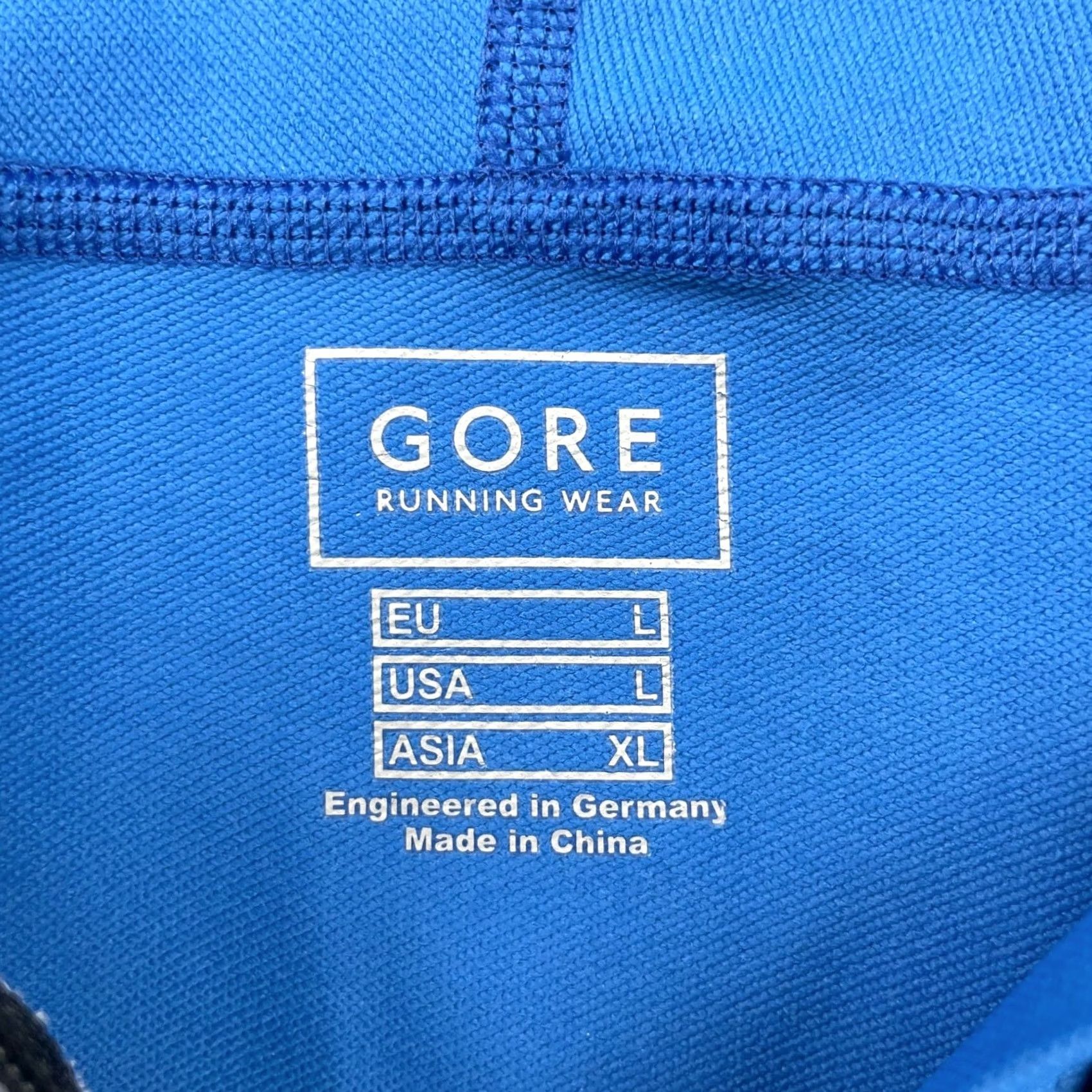 Vintage Gore Running Wear Men's Pullover Blue Large 1/4 Zip Reflective Performance Size US L / EU 52-54 / 3 - 5 Thumbnail