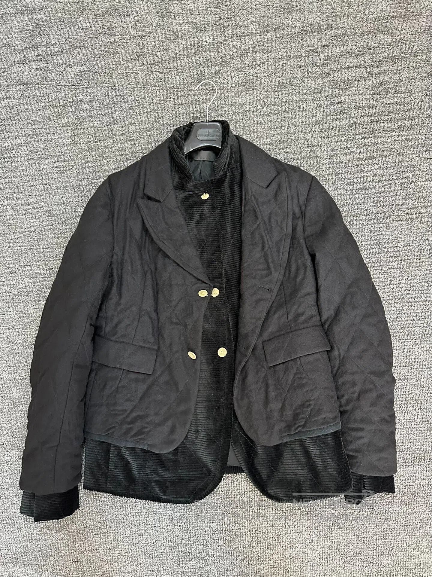 Haider Ackermann black wool blend two-in-one jacket. Size US L / EU 52-54 / 3 - 5 Thumbnail