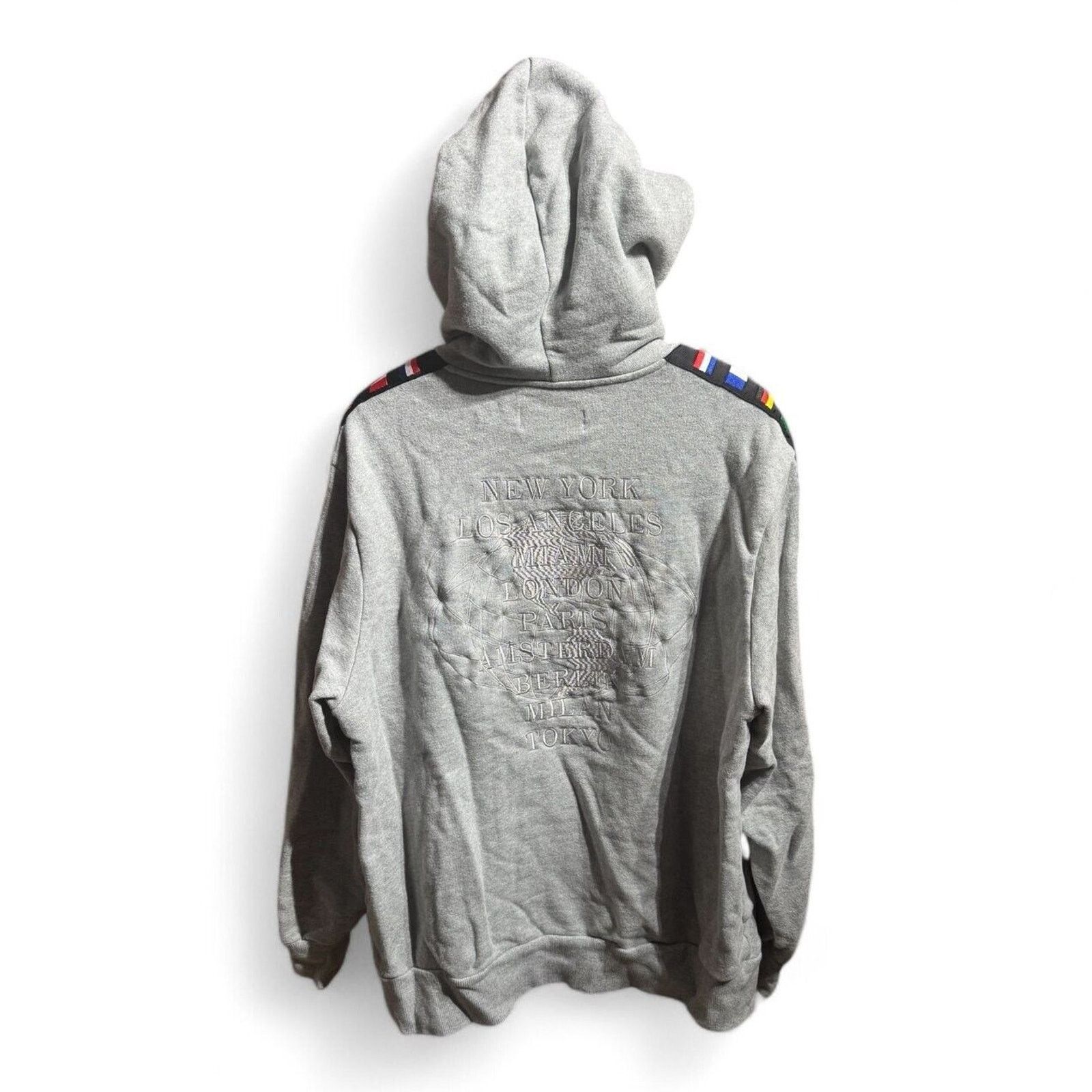 Kith Kith Love Thy City Hoodie Gray International Flags Size XL Size US XL / EU 56 / 4 - 9 Thumbnail