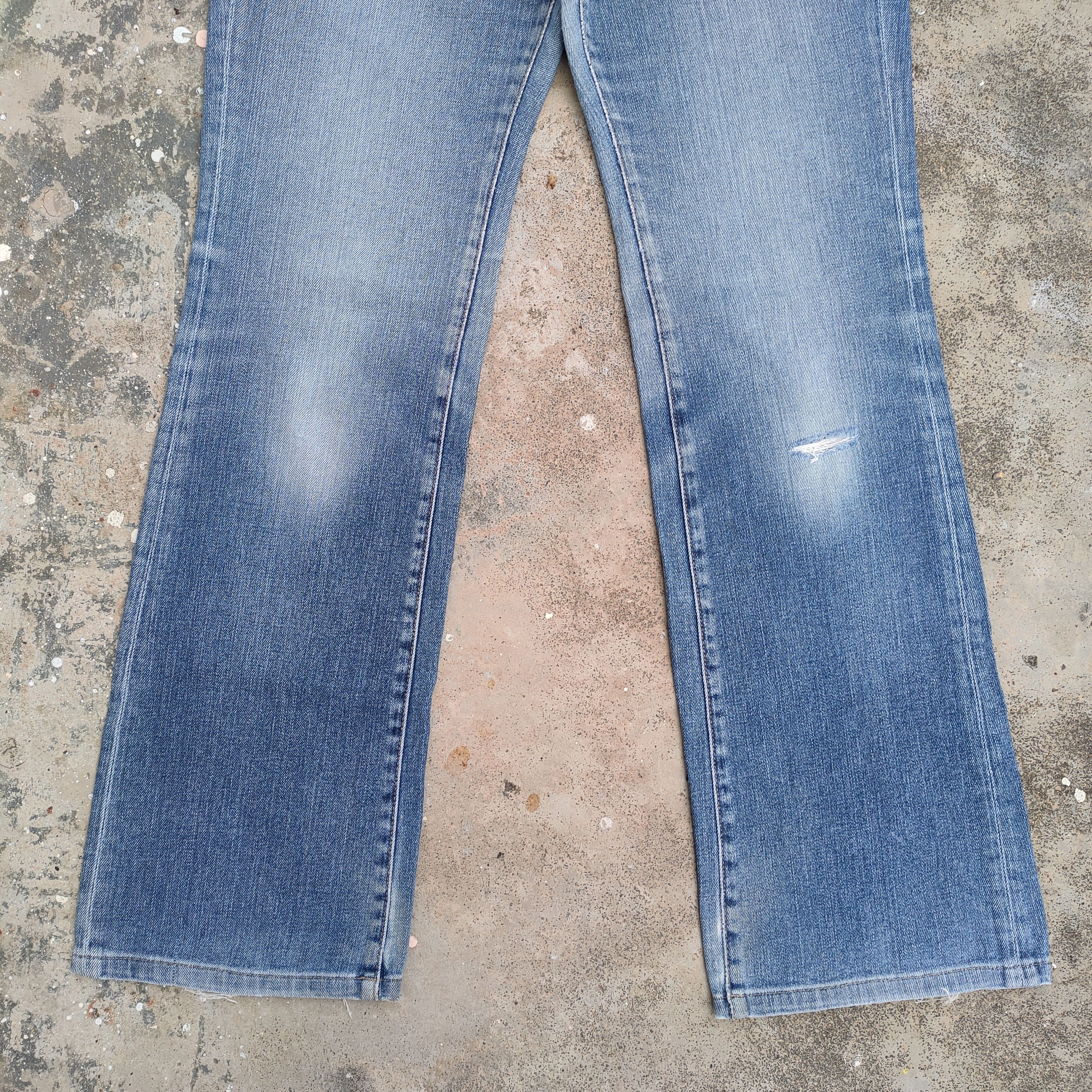 Japanese Brand × Jean × Vintage FLARE VINTAGE JAPANESE FADED JEANS DENIM PANTS Size US 29 - 3 Thumbnail