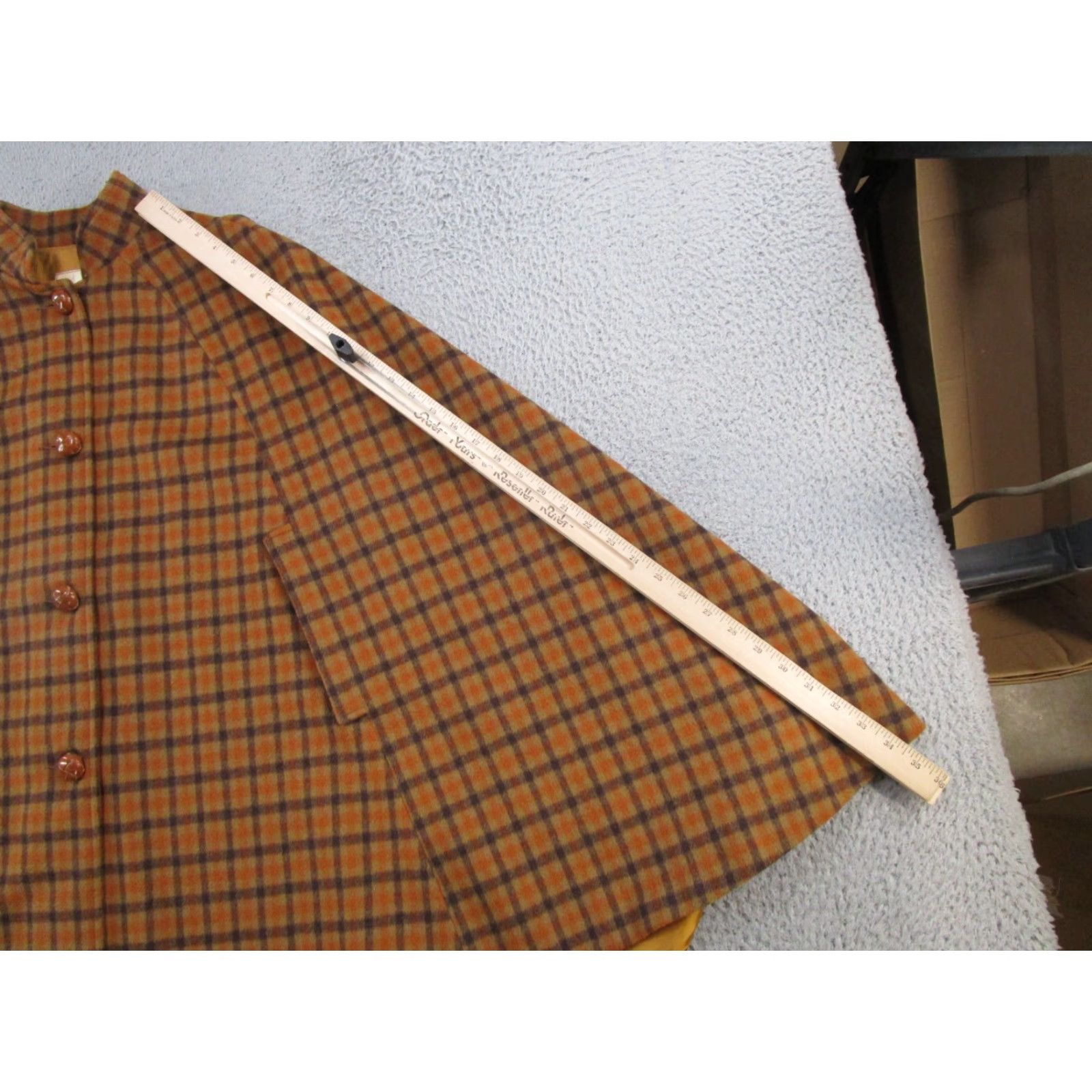 Eddie Bauer VTG Eddie Bauer Wool Cape Coat Poncho Plaid Collared Lined Size M Womens Green 90s Casual Coat Size M / US 6-8 / IT 42-44 - 4 Thumbnail