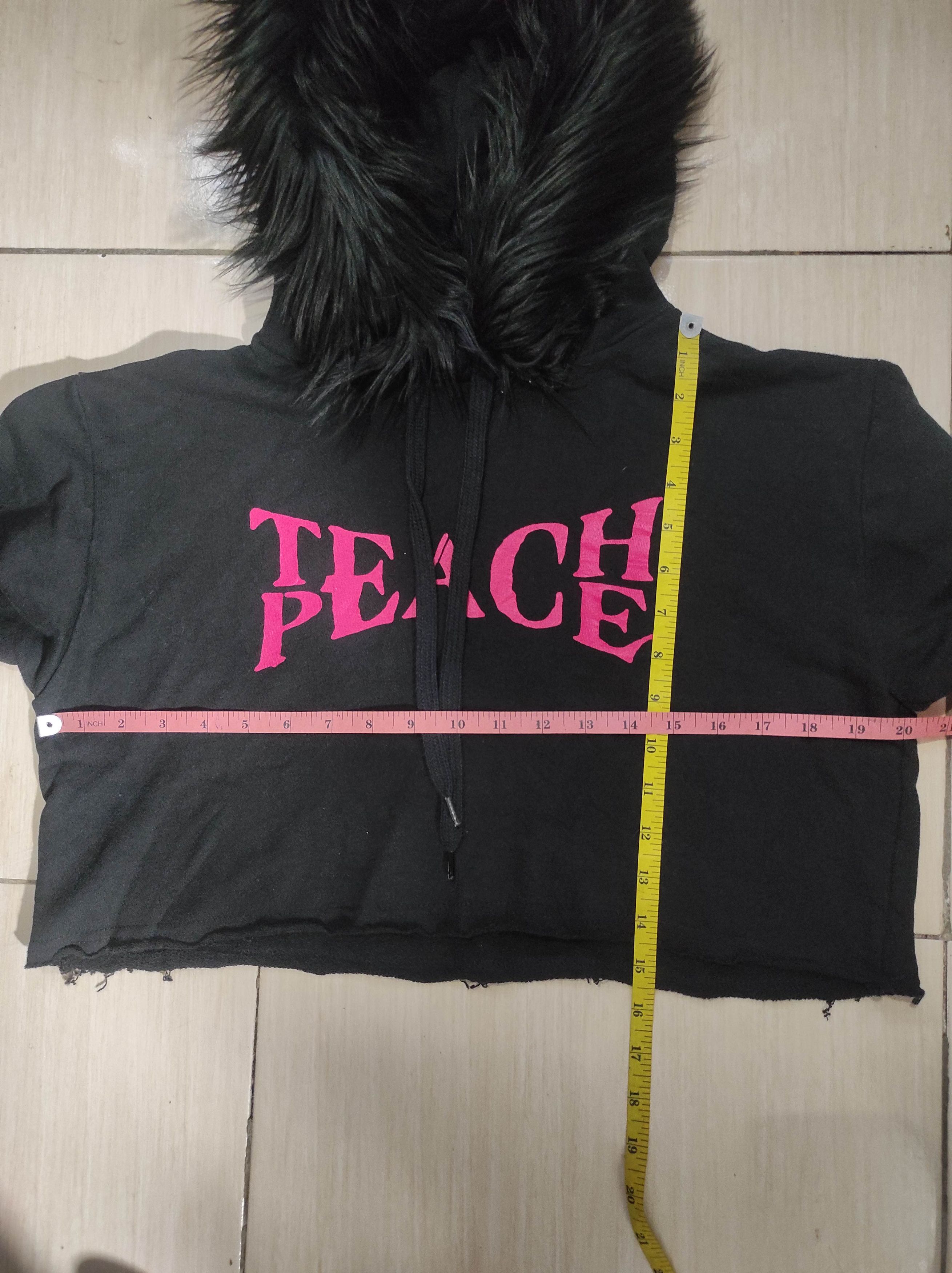Hysteric Glamour Peace Crop Black Fur Hoodie Parka IfSixWasNine LGB style Size M / US 6-8 / IT 42-44 - 18 Thumbnail