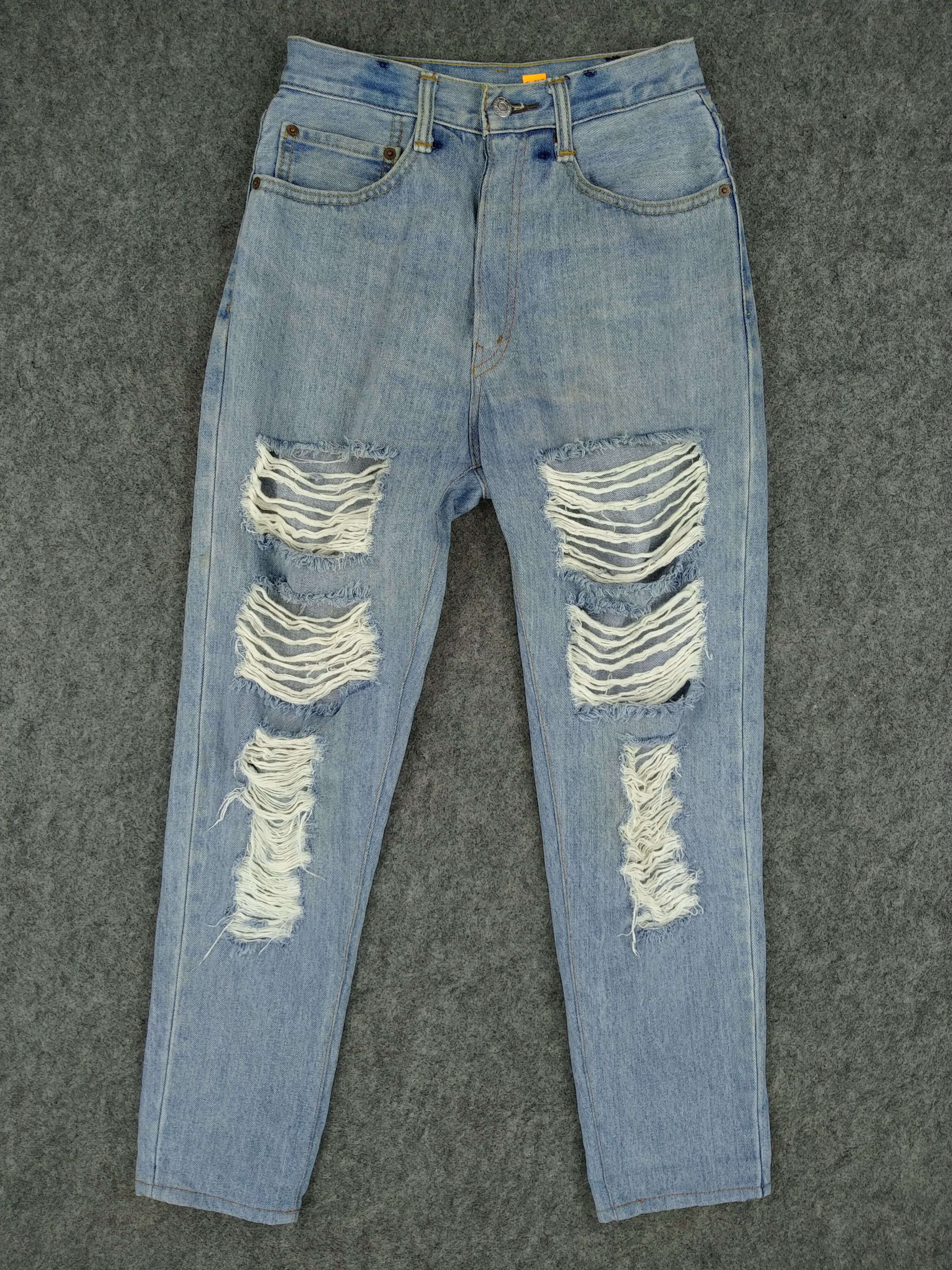 image of Distressed Denim x Levis Ripped Vintage Levi's 550 Jeans 26X26.5 Denim -Jn955 in Light Wash, Men's
