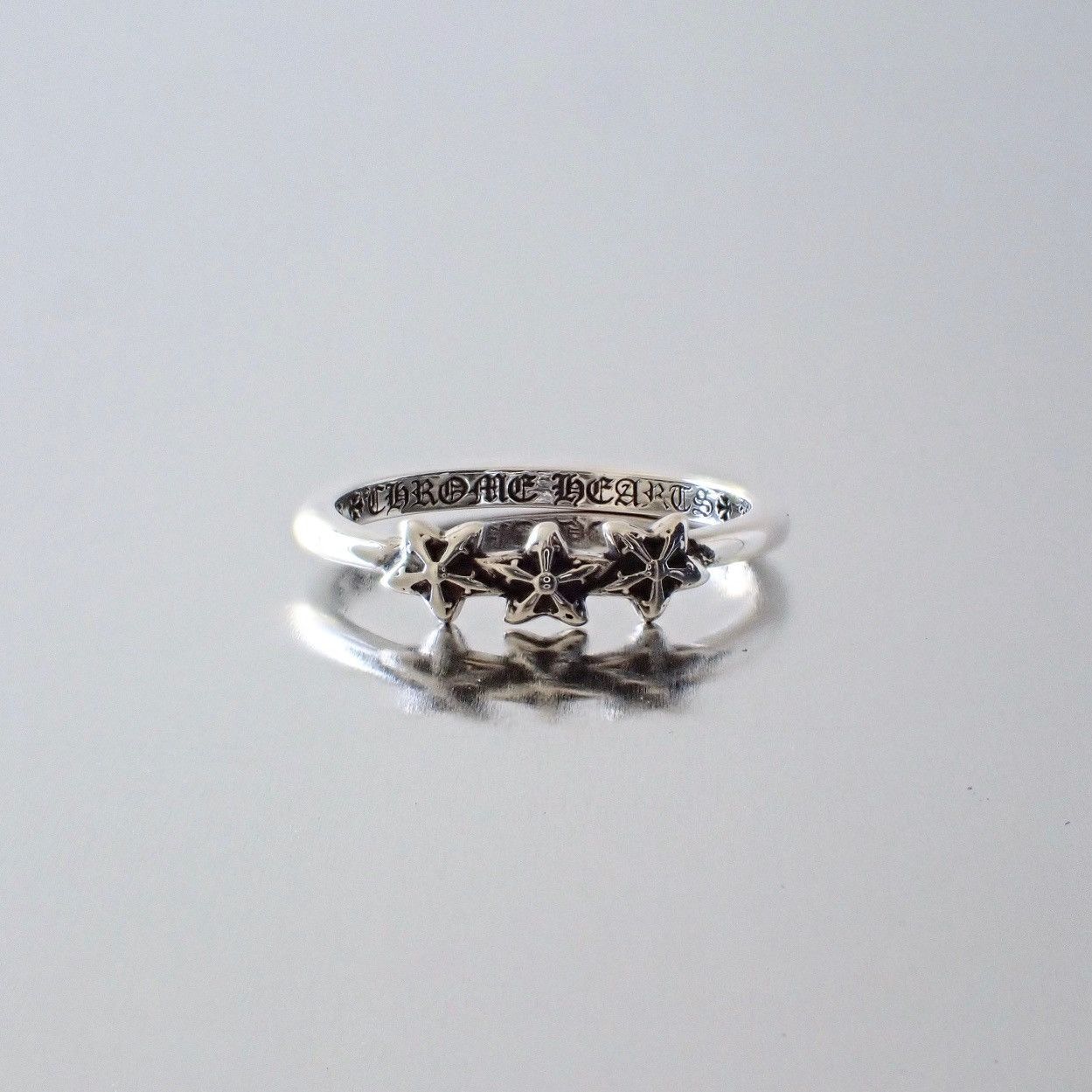 Bague Chrome Hearts Bumblegum 3 Cross – Modèle Tiny En Argent, Occasion
