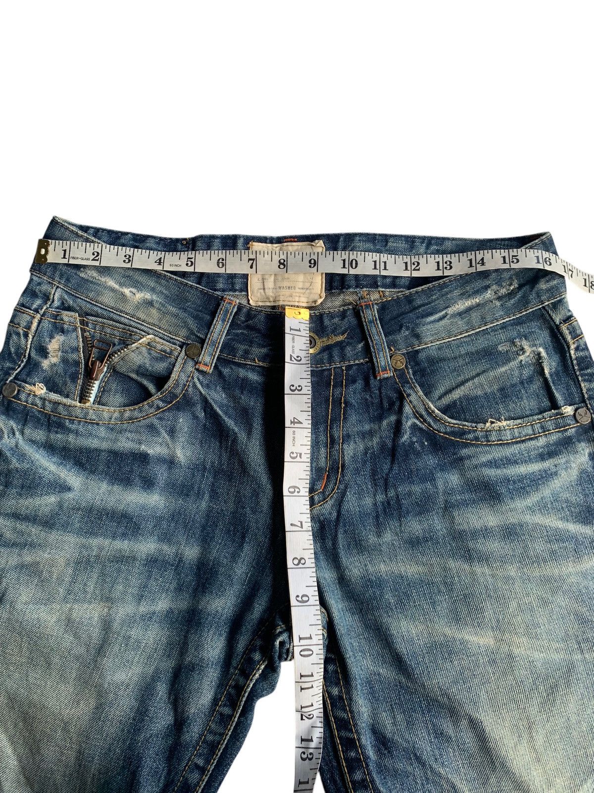 Kapital JAPANESE LOLITA PUNK STYLE FADED & RUSTY DISTRESSED DENIM☠️ Size US 33 - 15 Thumbnail