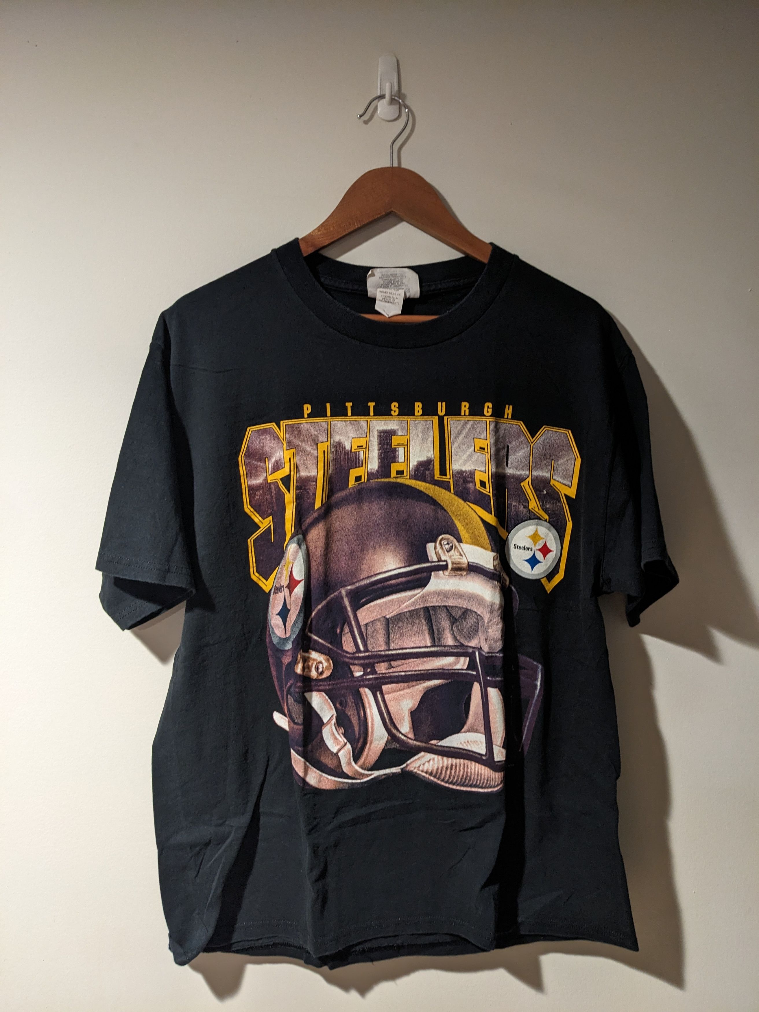 NFL × Vintage Vintage 1998 Pittsburgh Steelers Helmet NFL T-Shirt Size US L / EU 52-54 / 3 - 1 Thumbnail