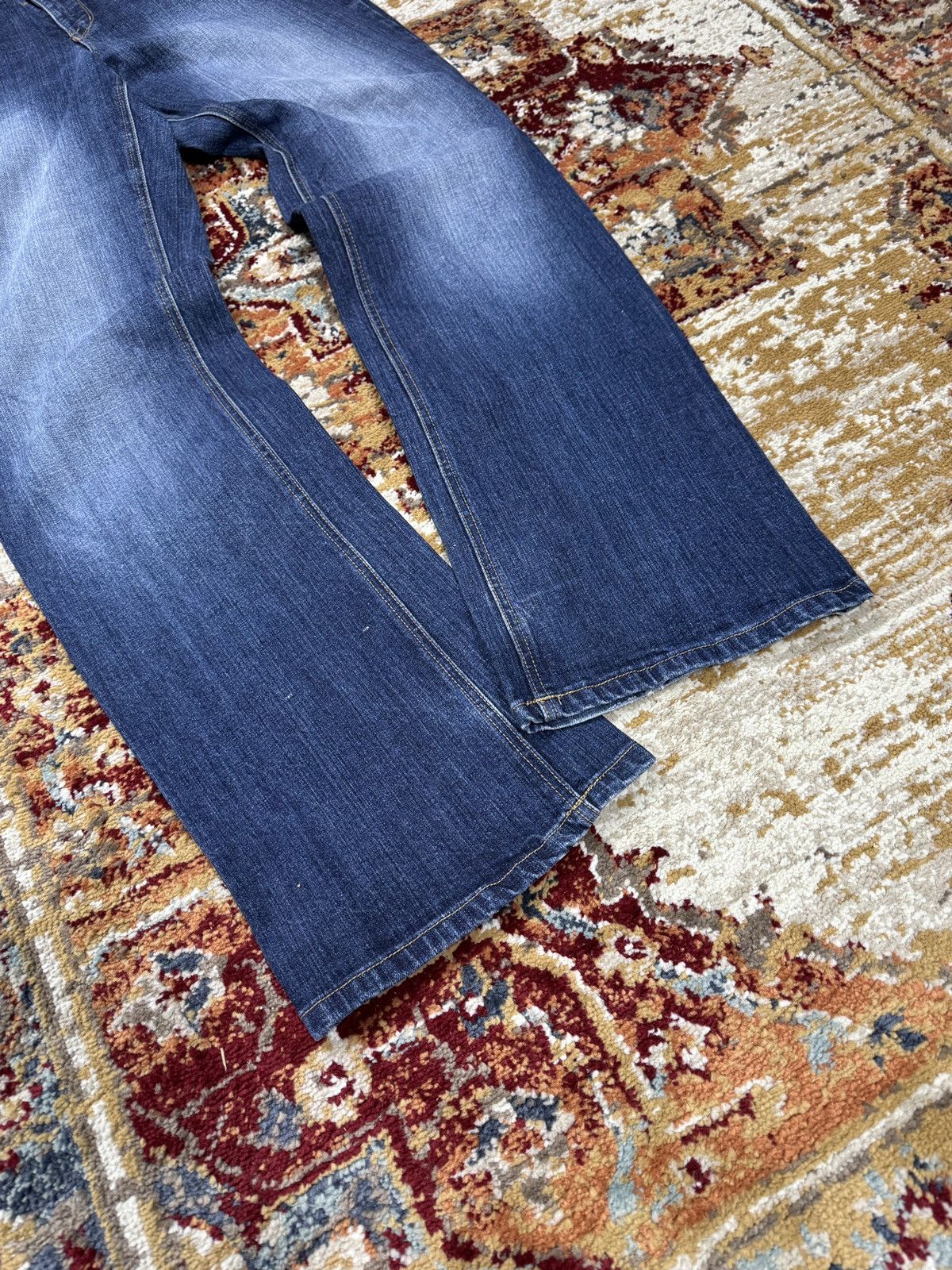 Japanese Brand × Kapital ᶠᵃⁿᶜʸᵍᵘʸ Y2K Flared Denim Boootcut Flared Jeans Cargo Pant Size US 32 / EU 48 - 2 Thumbnail
