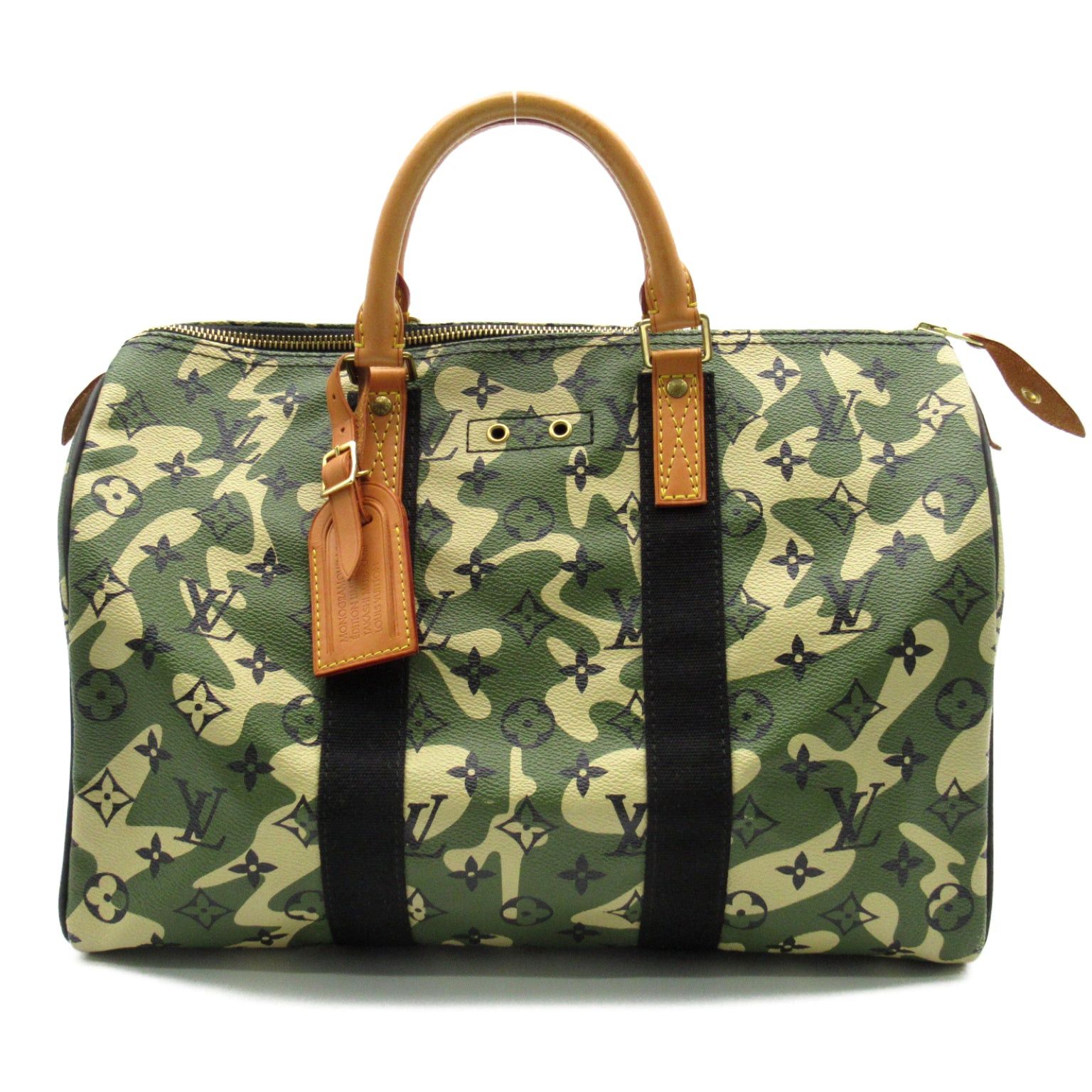 Louis Vuitton Louis Vuitton Speedy 35 Handbag Collaboration With Takashi Murakami Coated Canvas Monogram Flage Green Size ONE SIZE - 1 Thumbnail