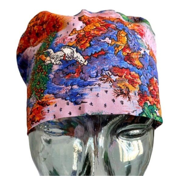Handmade Handmade Boho Colourful Pastoral Hair Bonnet - One Size 🌈 Size ONE SIZE - 3 Thumbnail