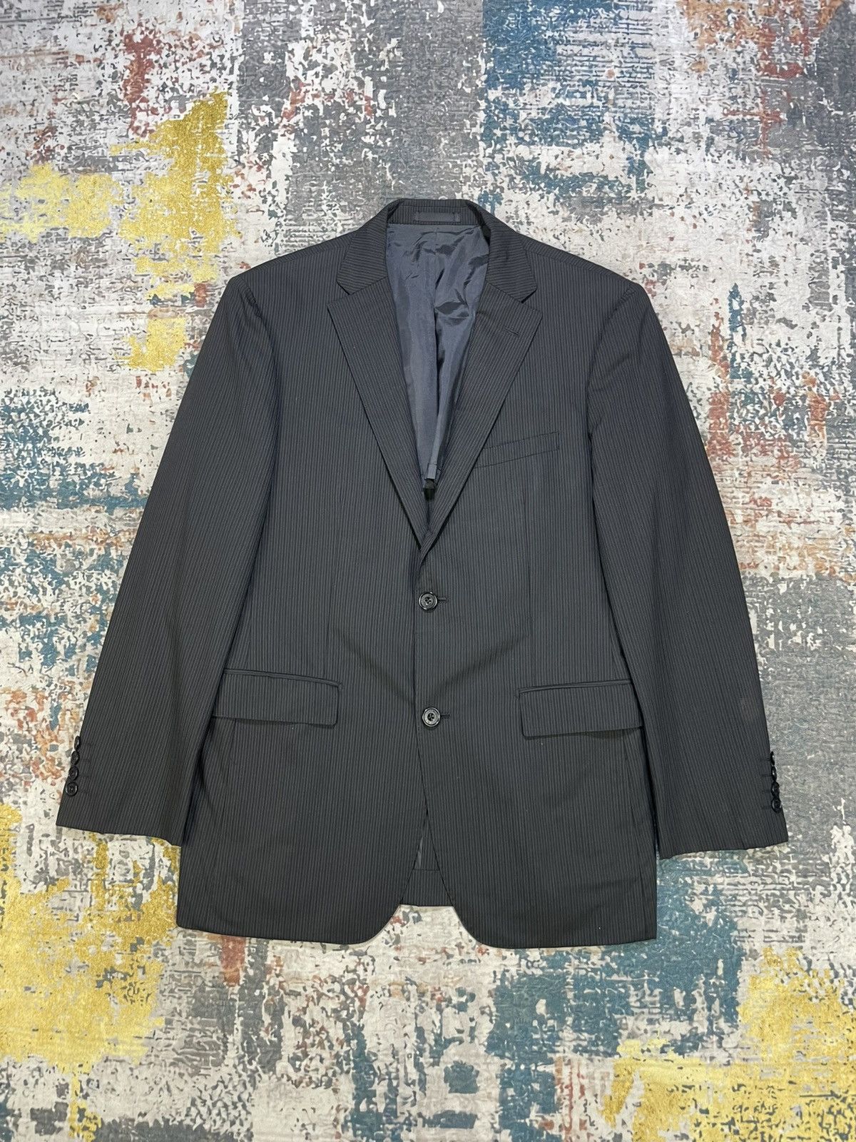 Burberry Burberry Black Label Pinstripes Notch Lapel Blazer Size 40L - 1 Thumbnail