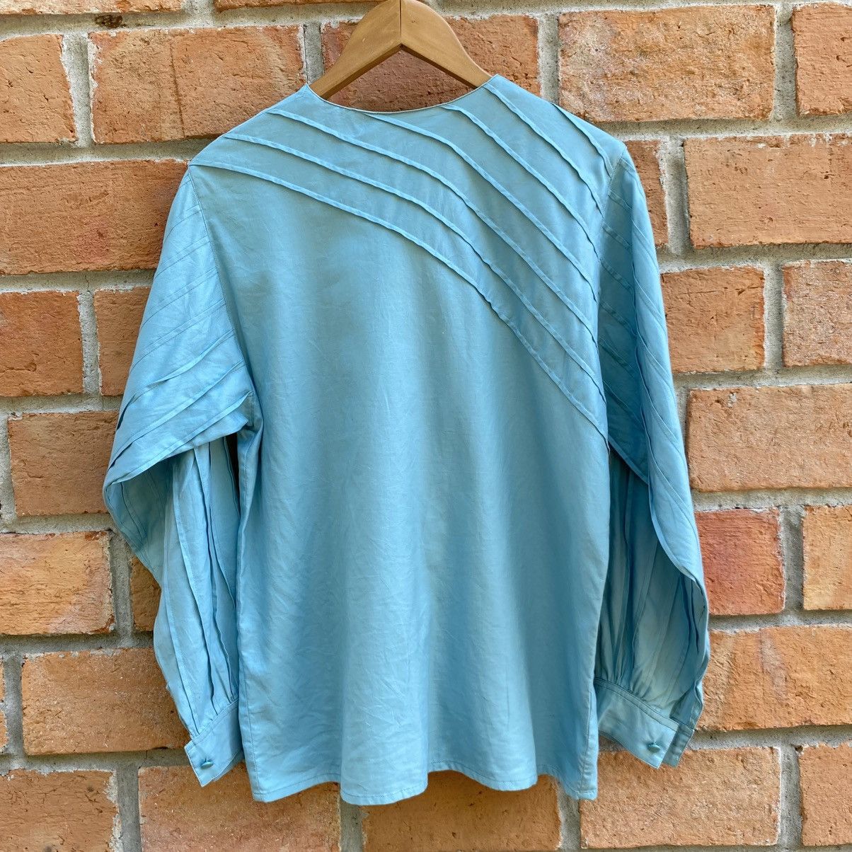 Dior Christian Dior Light Blue Button Cuff Blouse Size M / US 6-8 / IT 42-44 - 4 Thumbnail