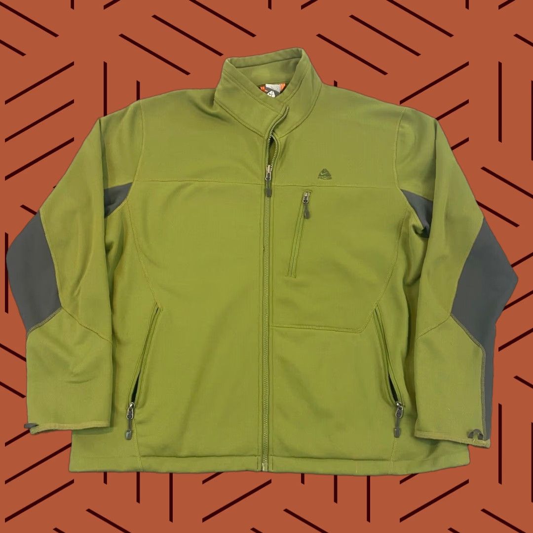 Nike NIKE ACG Jacket Mens 2XL Green Full Zip Track Softshell Therma Outdoor Hike VTG Size US XXL / EU 58 / 5 - 1 Thumbnail