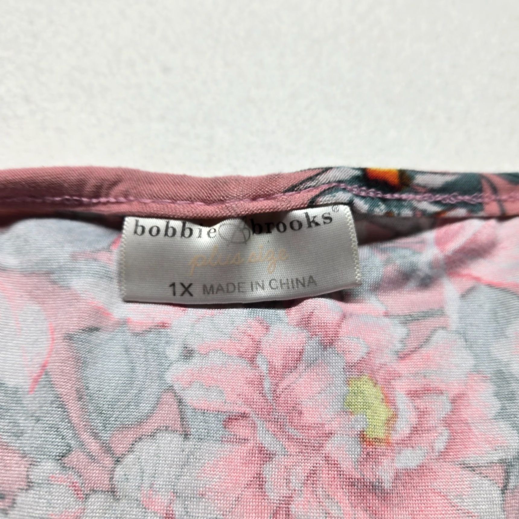Vintage VINTAGE Bobbie Brooks Shirt (Shirt) Plus 1X Floral Pullover Tunic Women's Black Floral 1X Women Size XL / US 12-14 / IT 48-50 - 3 Thumbnail