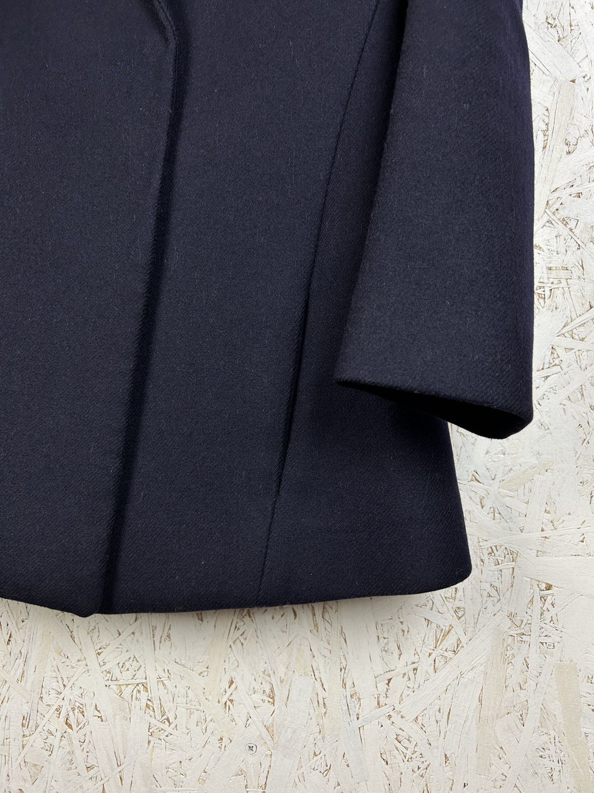 Celine Celine Fit And Flare Tailored Pleated Back Wool Coat Black Size XS / US 0-2 / IT 36-38 - 3 Thumbnail
