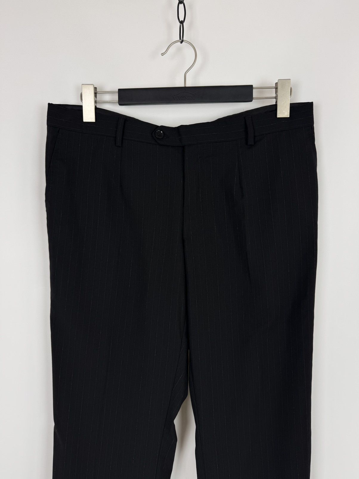 Dolce & Gabbana Dolce&Gabbana Striped Viscose Blend Classic Black Suit Size 54R - 19 Thumbnail