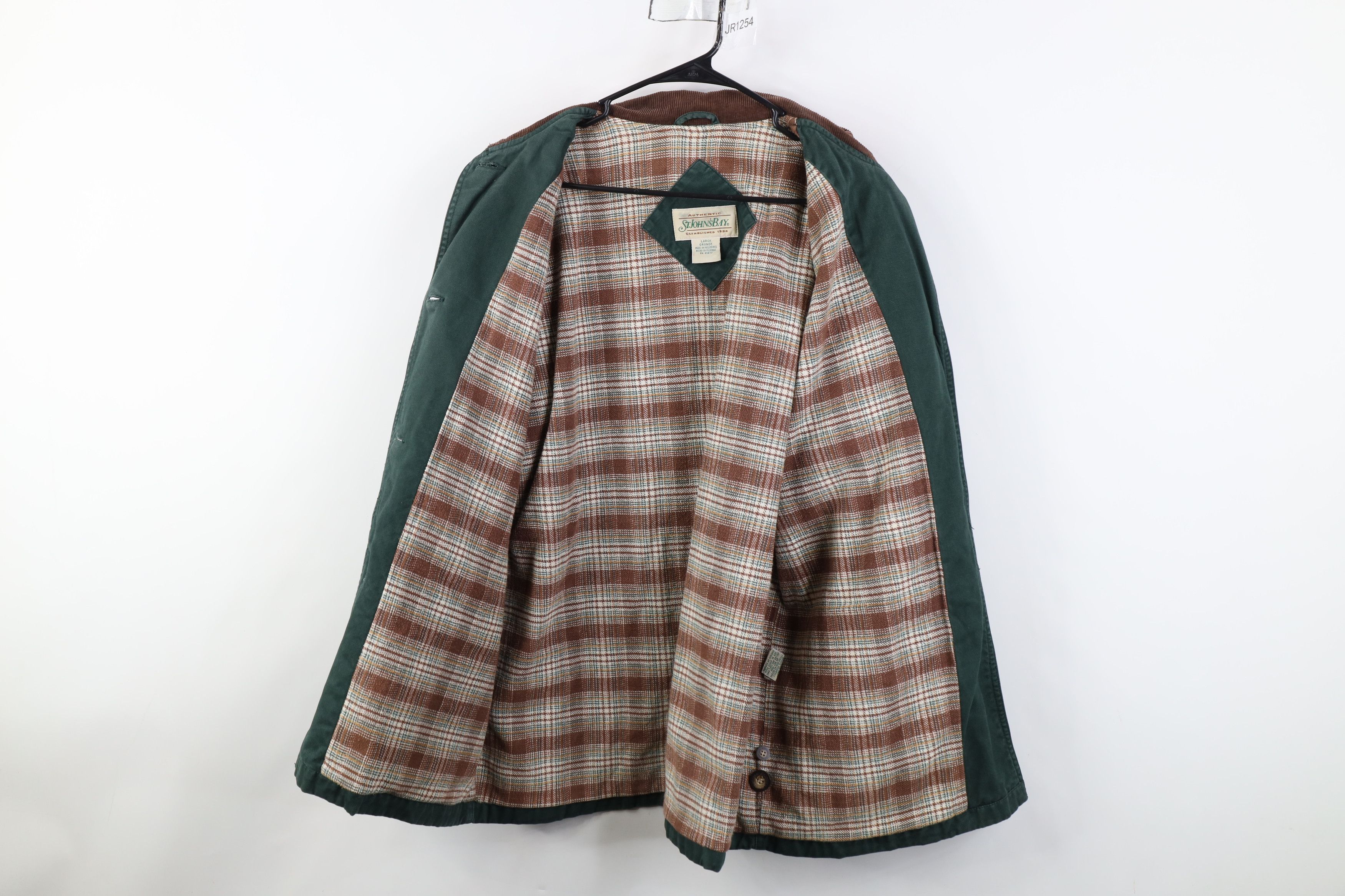Vintage Vintage 90s Streetwear Flannel Lined Chore Barn Jacket Green Size L / US 10 / IT 46 - 10 Thumbnail