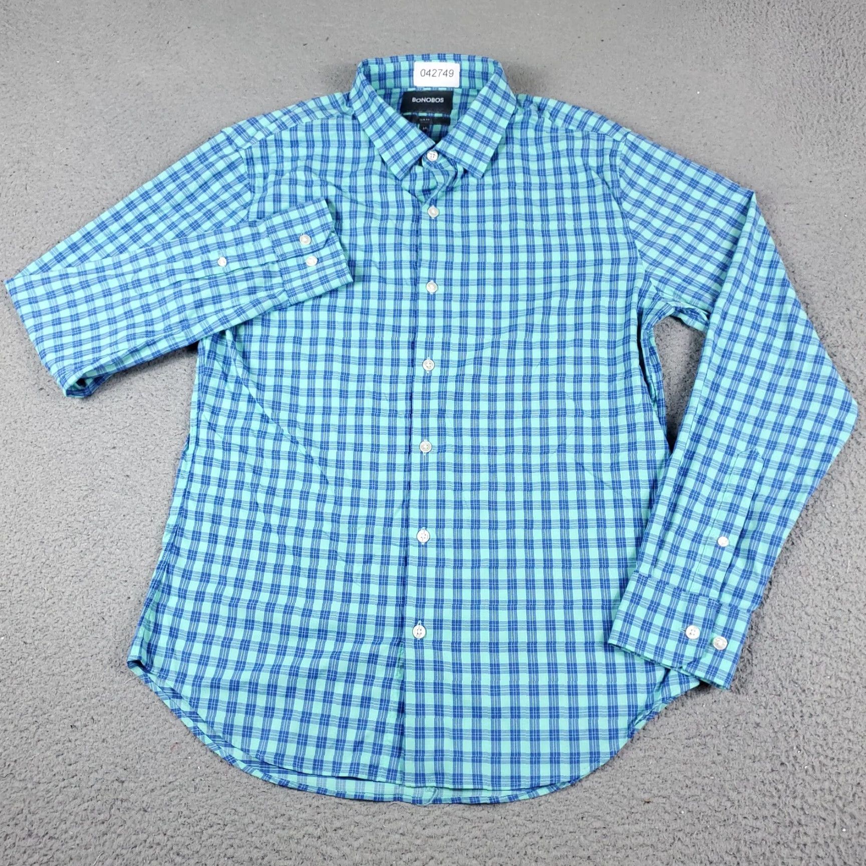 Bonobos Bonobos Blue Plaid Button-Up Shirt Mens Medium Long Sleeve Casual Size US M / EU 48-50 / 2 - 2 Thumbnail